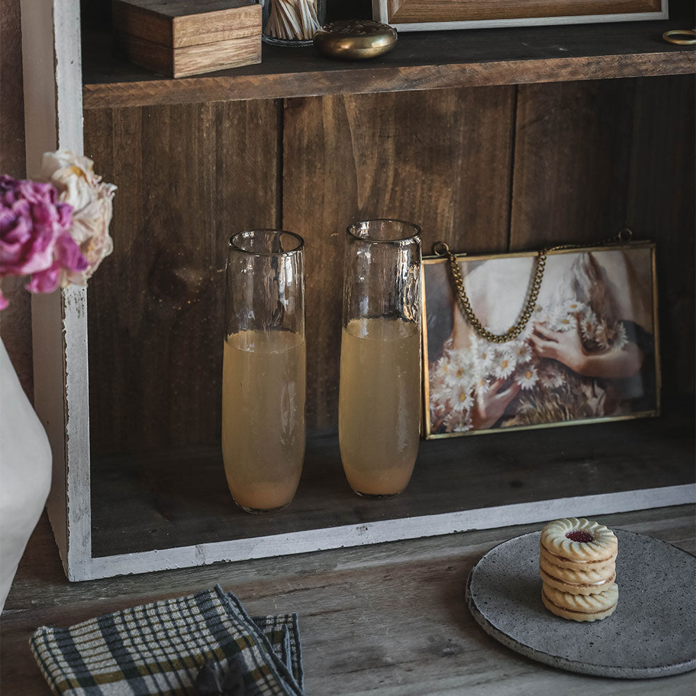 Elegant Dimpled Glass Flute Set - 6-Piece Champagne Flutes for Weddings, Parties & Special Occasions - Perfect for Toasting & Celebrations