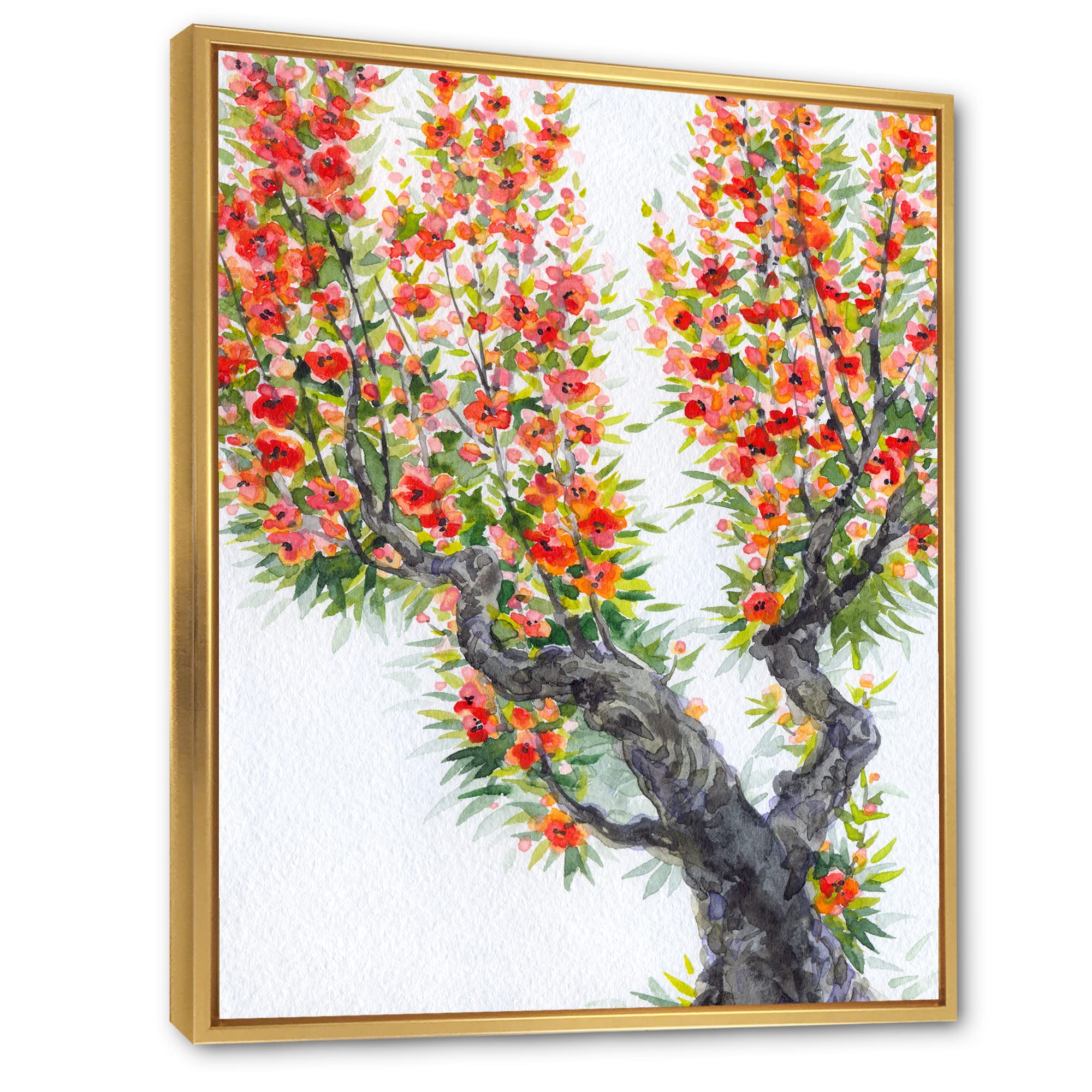 Blooming of An Old Tree In Spring II - Traditional Framed Canvas Wall Art Print for Living Room, Bedroom & Office Decor