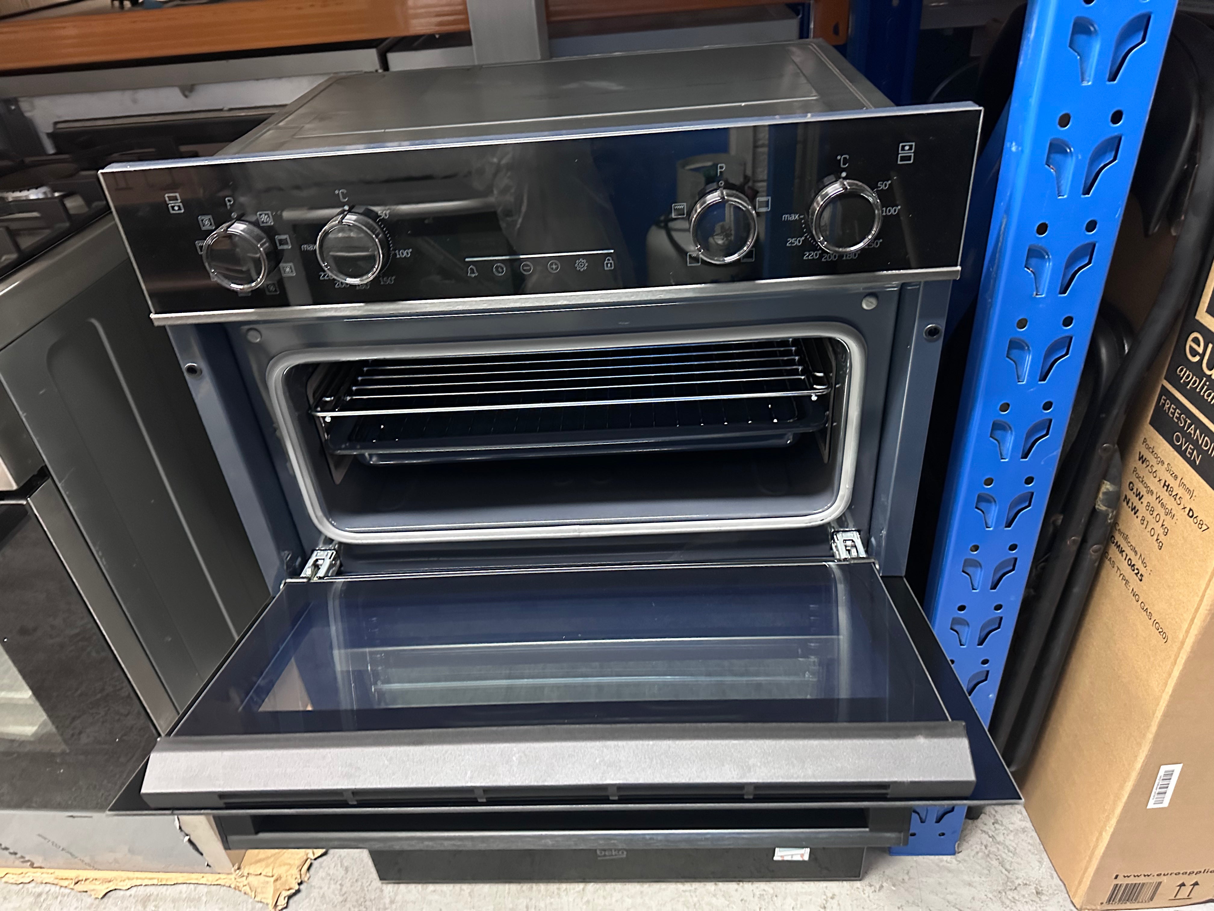 Beko BBO6811DDX 60cm Built-in Double Oven - Multifunction Convection Oven with 10 Cooking Modes [Factory Refurbished] - Perfect for Baking, Roasting & Family Cooking