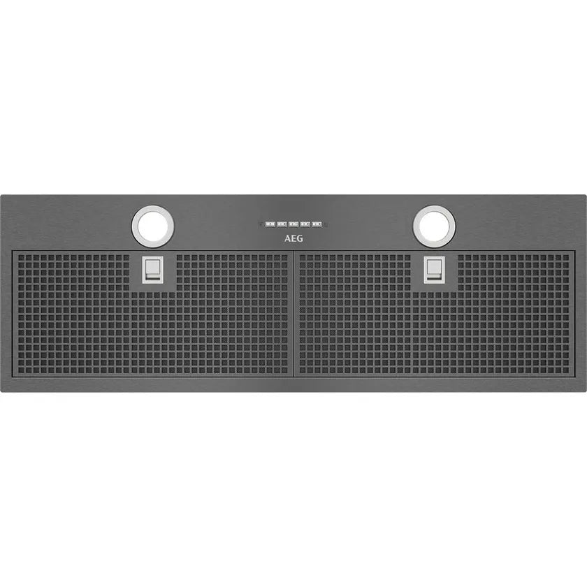 AEG DGE5962HB 86cm Integrated Range Hood in Dark Stainless Steel with Power Boost - Powerful Kitchen Ventilation for Smoke & Odor Removal - Perfect for Modern Homes & Professional Cooking