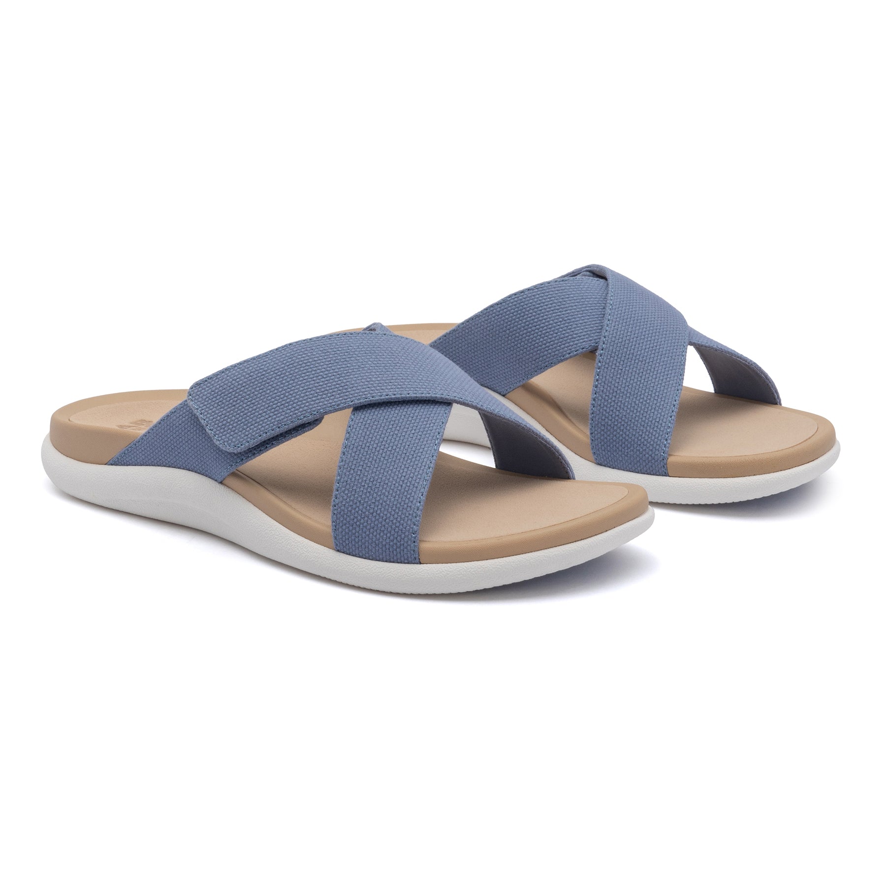 Abeo Laguna Slide Light Denim Women's Comfortable Casual Sandals - Perfect for Beach, Pool, and Summer Outings