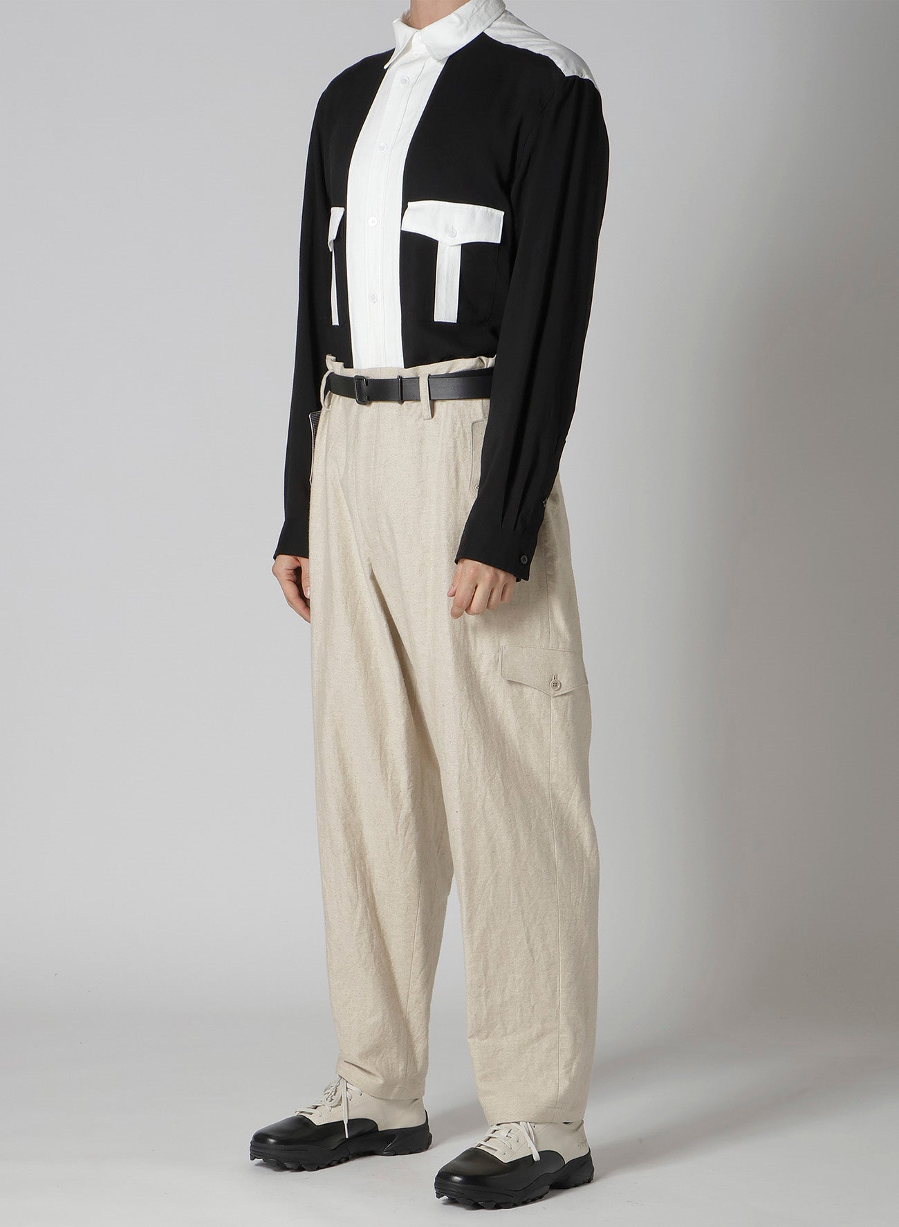 Premium Cotton Linen Blend Double Satin Pants with Flap Pockets - Comfortable & Stylish for Work, Travel & Casual Wear