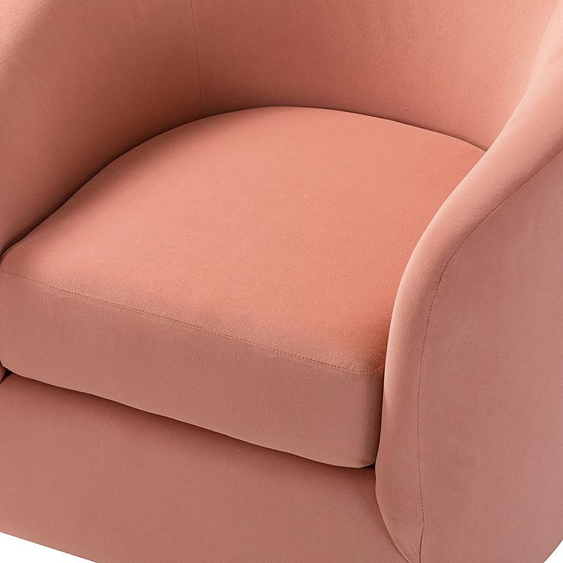 Emanuela Velvet Swivel Barrel Armchair - Modern Accent Chair for Living Room, Bedroom & Office - 360° Rotating Comfortable Lounge Chair with Soft Upholstery - Perfect for Reading, Relaxing & Home Decor