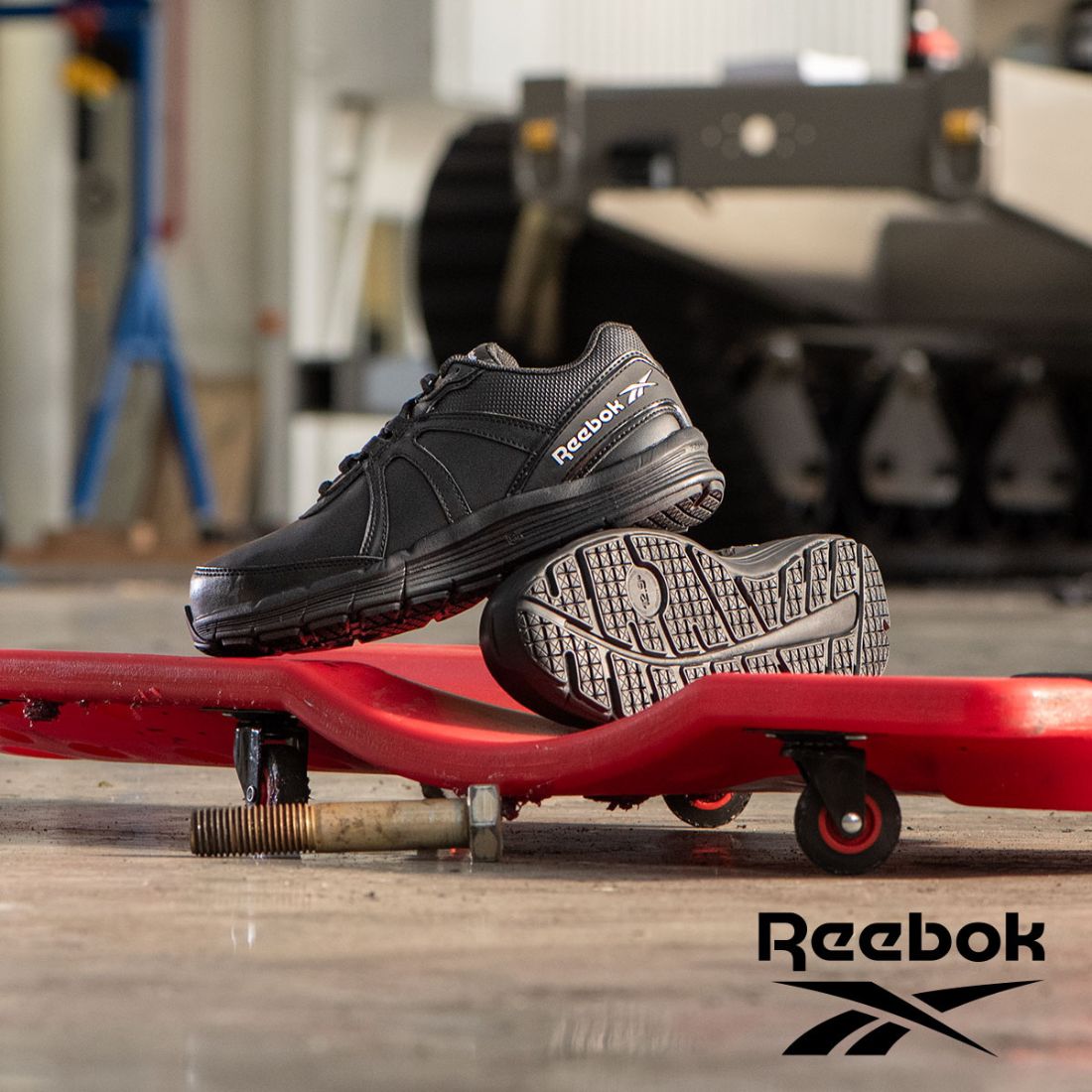 Reebok Unisex Guide Work Steel Toe Athletic Work Shoes - Black IB3501 | OSHA Compliant Safety Shoes for Construction, Warehouse & Industrial Work