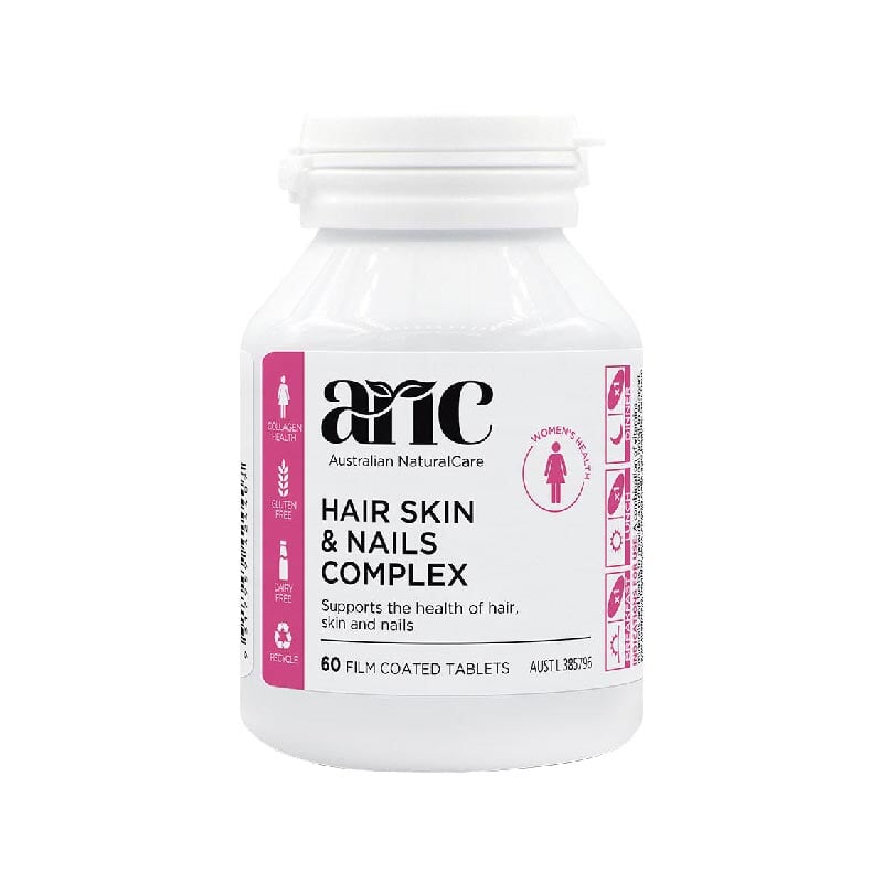 Australian Natural Care Hair Skin & Nails Complex Supplement - Biotin Collagen Formula for Stronger Hair Growth & Healthy Nails - Perfect for Men & Women's Daily Beauty Routine