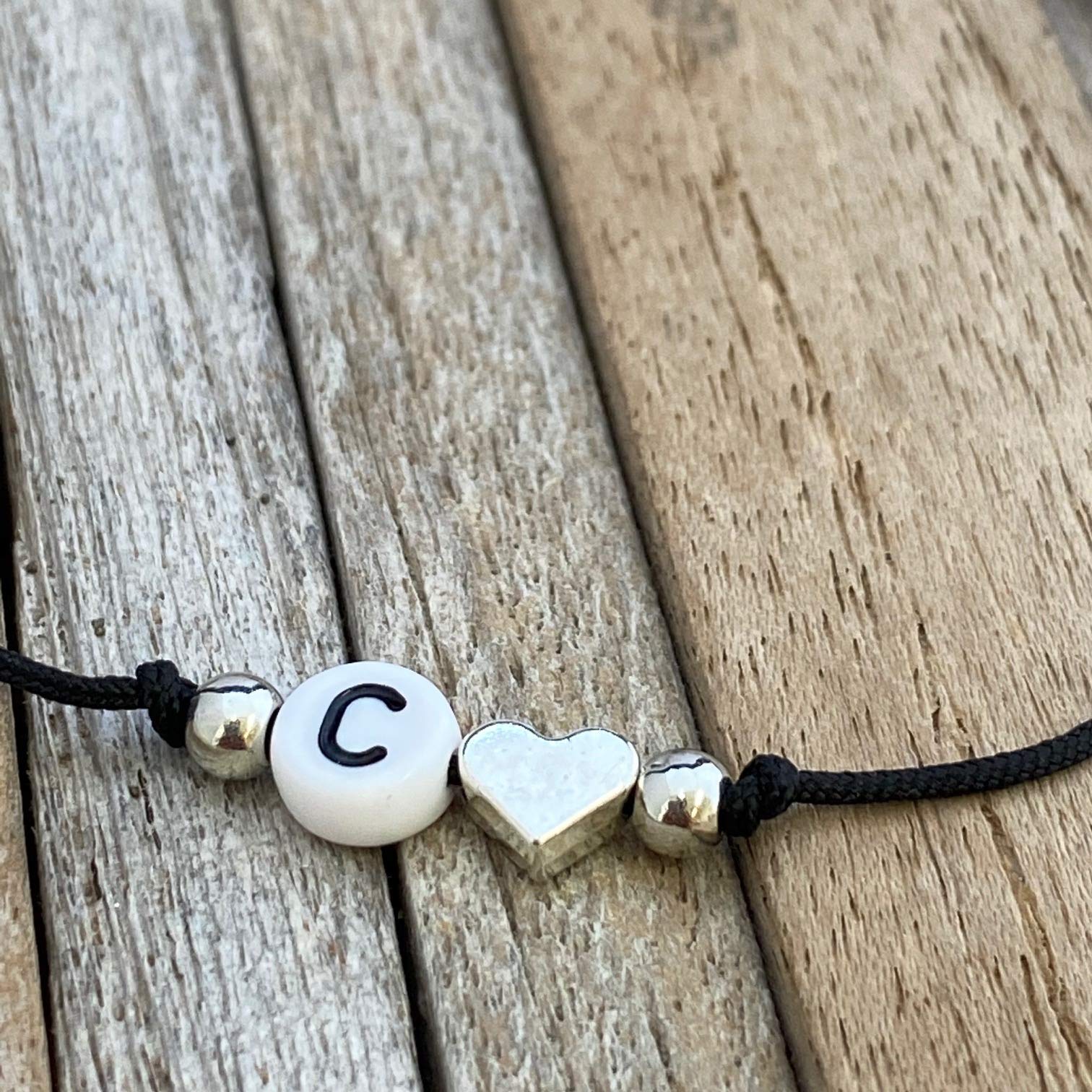 Mother Daughter Matching Heart Bracelets Set for 2 - Personalized Initial Jewelry - Best Back to School & First Day of Preschool Gift for Mom and Daughter - Perfect for Mother's Day, Birthdays, and Special Occasions