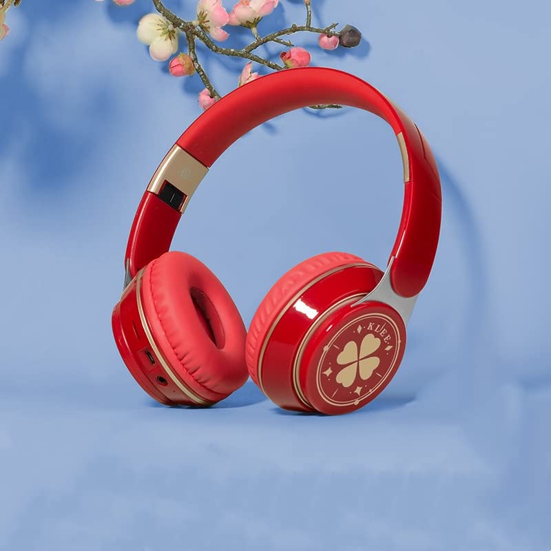 Hanaiette Wireless Bluetooth Headphones - Anime Genshin Impact Klee Style Gaming Headset with Crystal Clear Sound | Perfect for Gaming, Music & Travel
