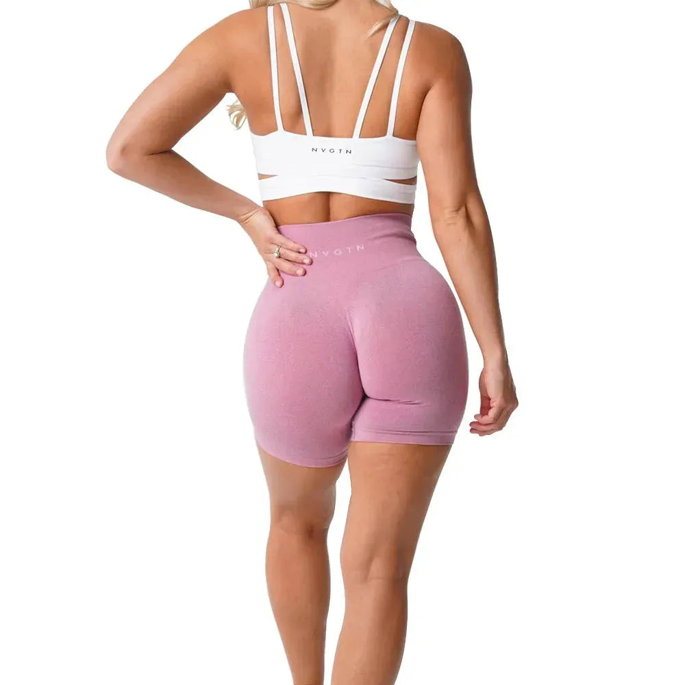 NVGTN Seamless Pro Shorts for Women - High Waisted Workout Shorts with Scrunch Detail - Perfect for Running, Yoga & Gym Training - Great for Intense Workouts & Active Lifestyle