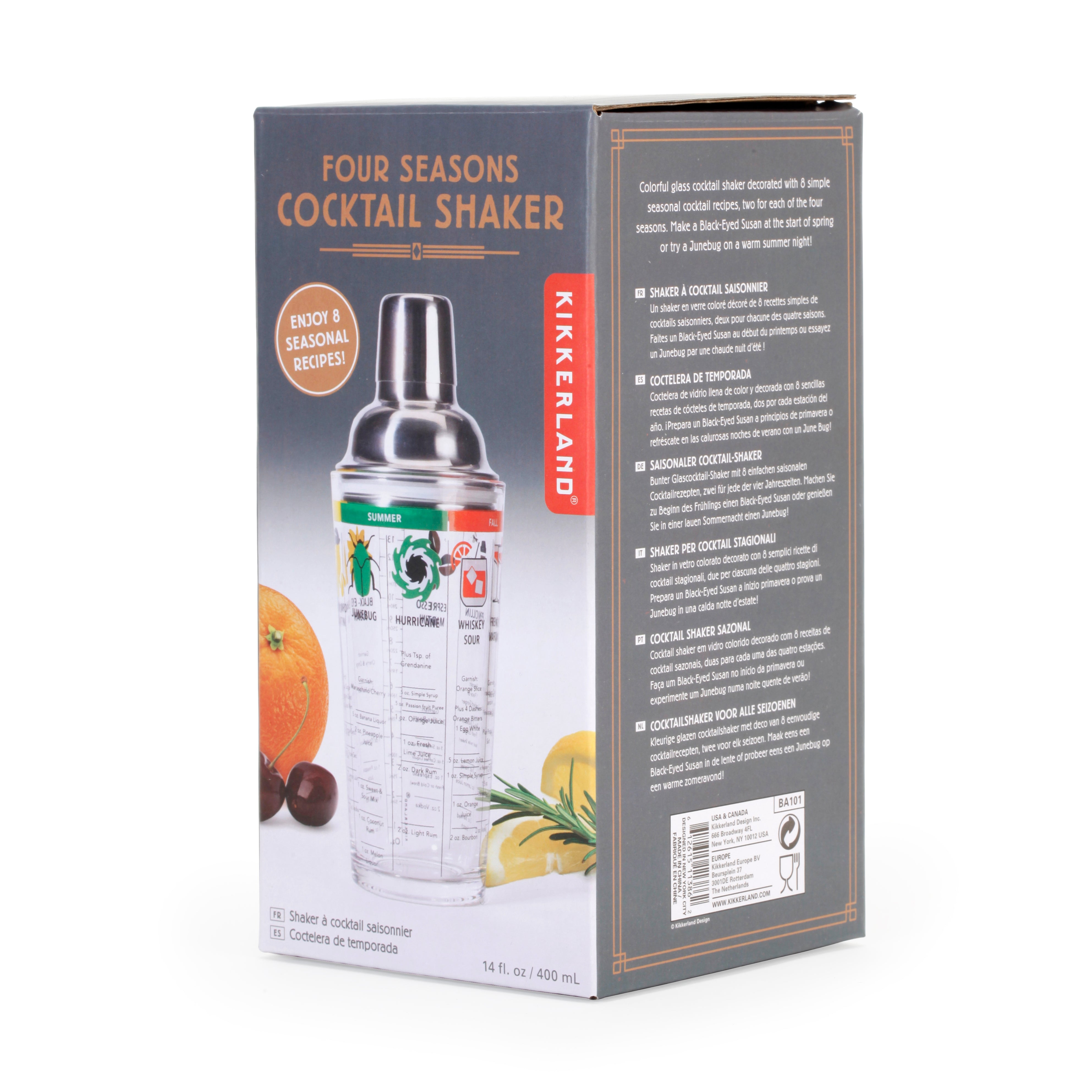 Premium 4-Piece Cocktail Shaker Set - Stainless Steel Bartender Kit for Mixing Margaritas, Martinis & More - Perfect for Home Bars, Parties & Professional Use