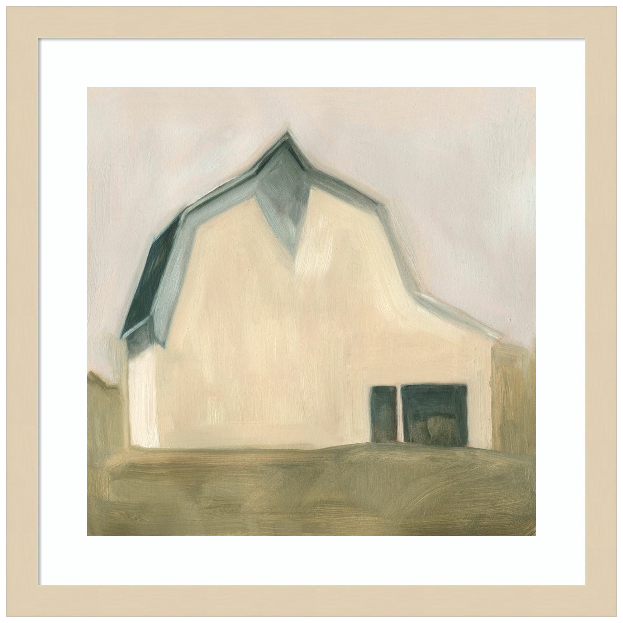 Emma Scarvey Serene Barn IV Wood Framed Wall Art Print - 17x17 Inches, Natural Svelte Frame - Perfect for Living Room, Bedroom & Office Decor