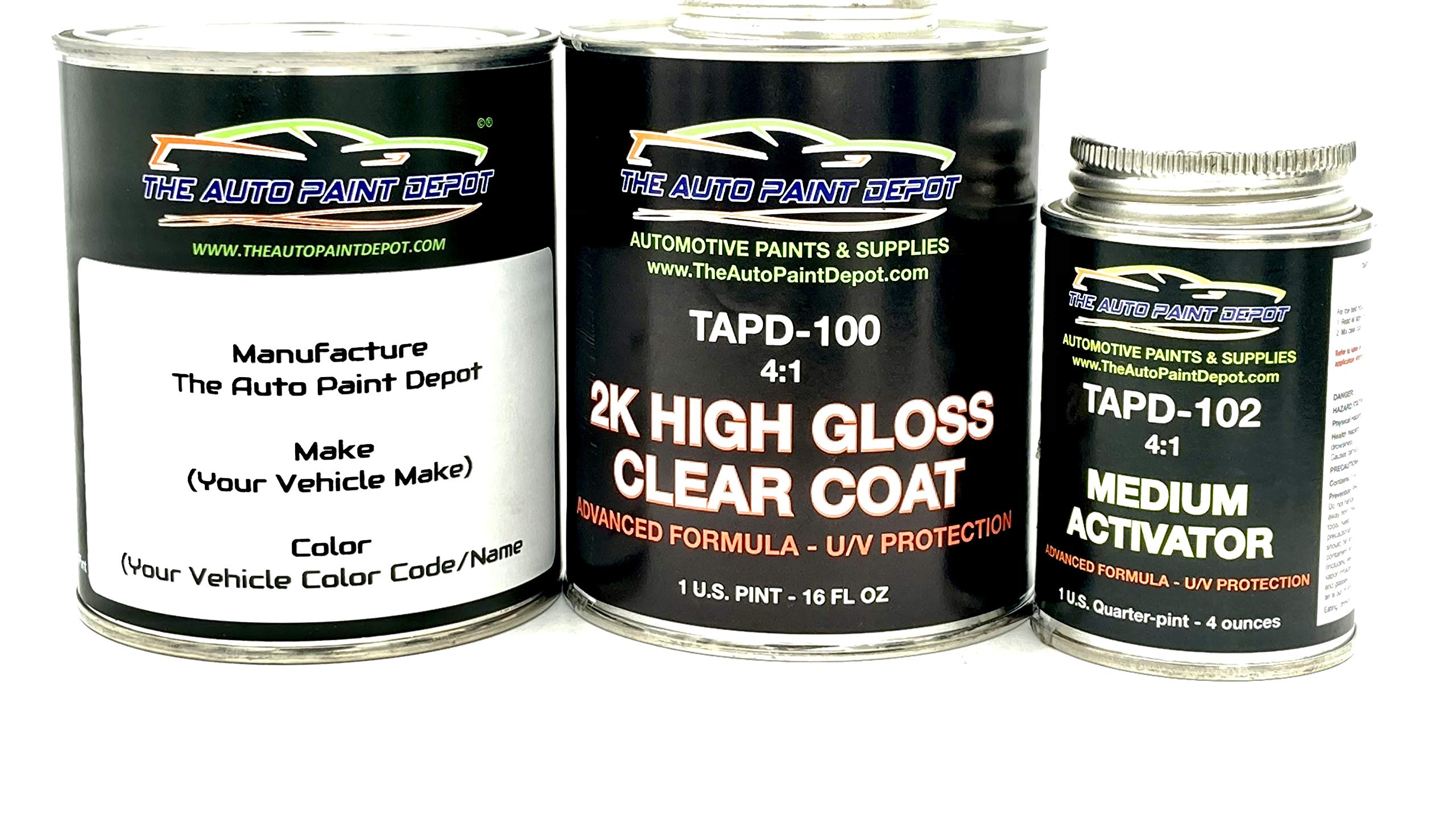 Factory Matched Auto Paint for Audi All Models - Marina Blue L54D (1 Pint Base + 1 Pint 2K Clear Coat 4:1 with Activator) | Perfect for Touch-Ups, Full Repaints & DIY Car Restoration Projects