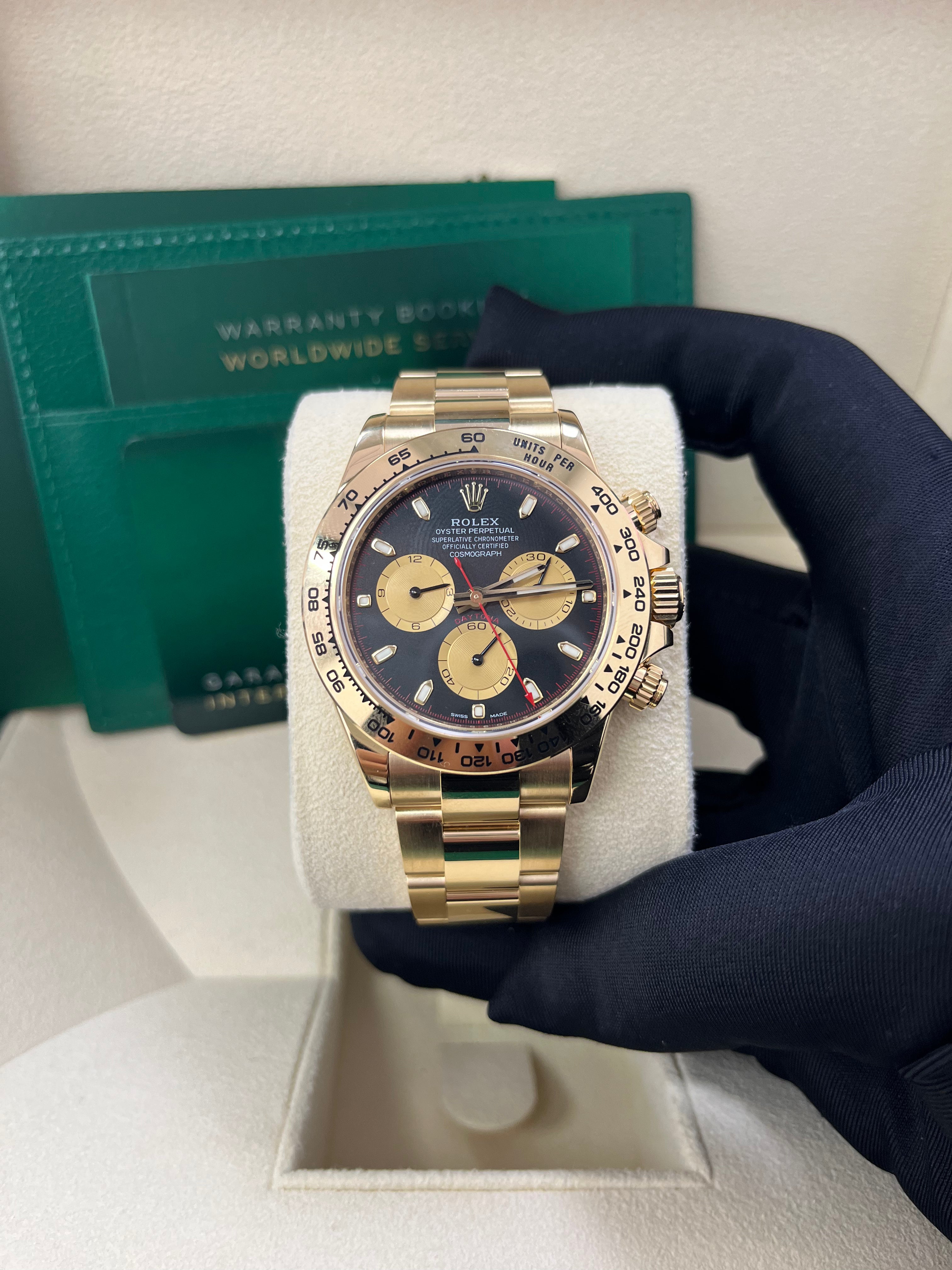 Rolex Daytona Paul Newman 116508 - 18K Yellow Gold Men's Watch with Black Dial & Yellow Subdials | Luxury Chronograph for Collectors, Special Occasions & Investment