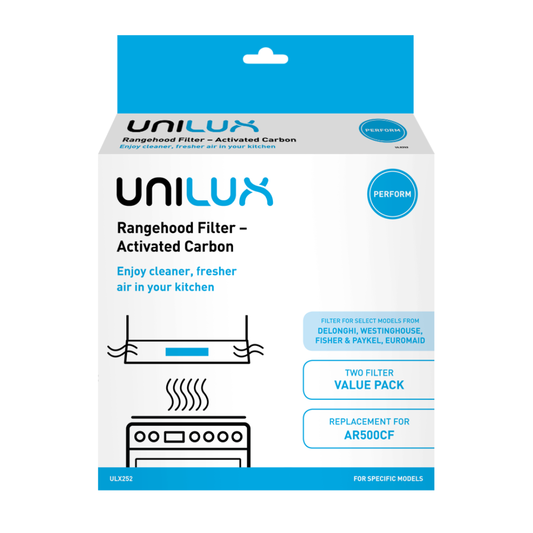 Unilux ULX252 Activated Carbon Range Hood Filters 2 Pack - Odor & Grease Removal for Kitchen Ventilation