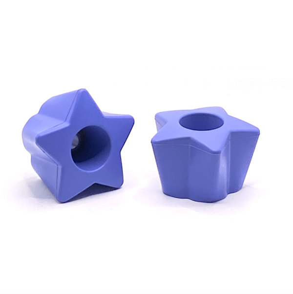RollerStuff Twinkle Toes Bolt-On Toe Stops for Roller Skates - Periwinkle Color with Sparkle Design | Perfect for Roller Derby, Artistic Skating & Outdoor Rollerblading