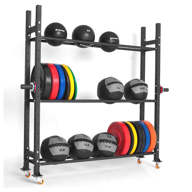 XM Fitness Crossbox Storage Racking System - Heavy Duty Gym Equipment Organizer for Home & Commercial Use | Perfect for Weight Plates, Dumbbells & Kettlebells Storage