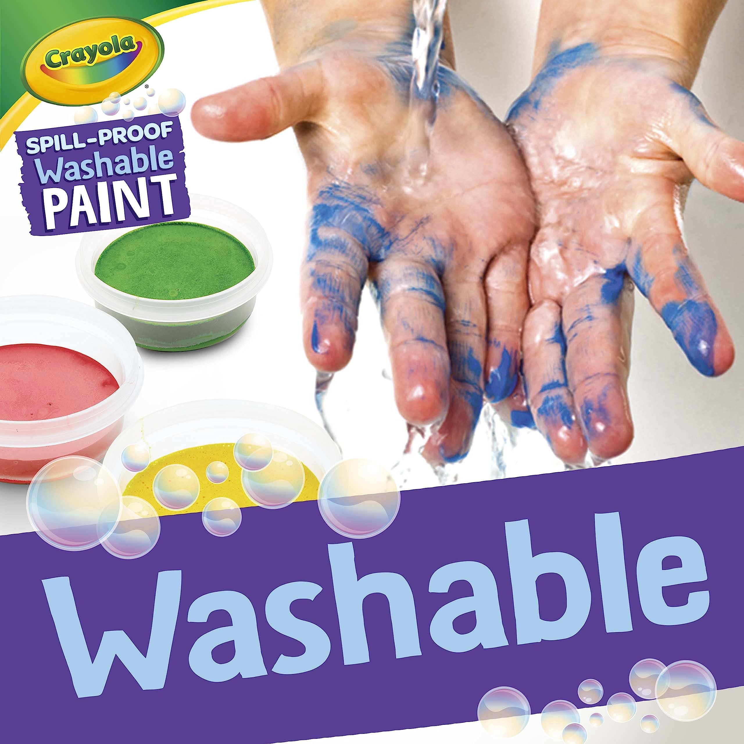 Crayola Spill Proof Washable Paint Set (25ct) - Non-Toxic Kids Craft Supplies for Toddlers Ages 3+, Perfect for Art Projects, Holiday Gifts & Classroom Activities