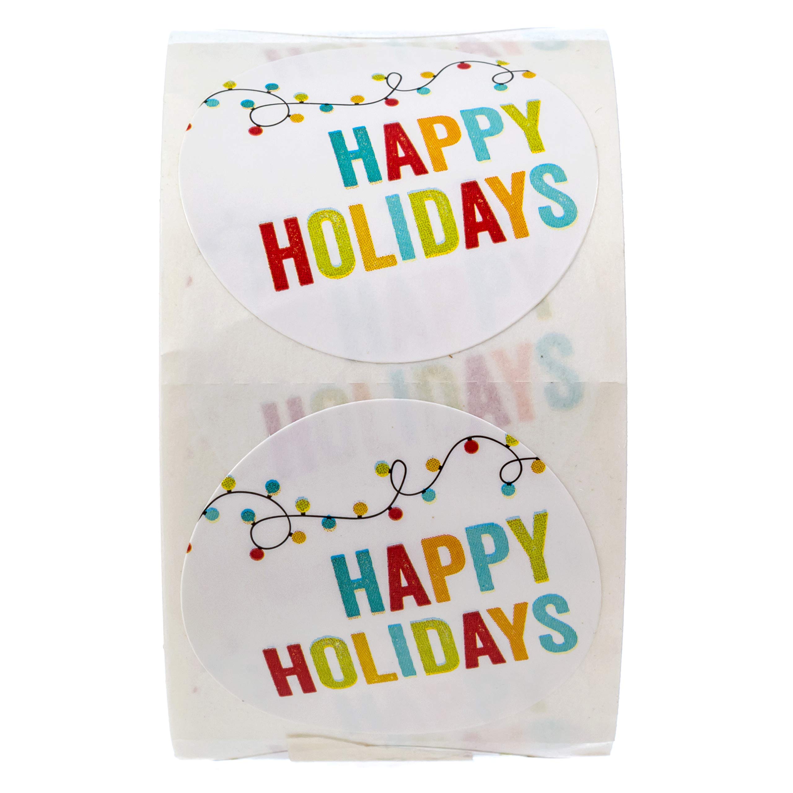 500 Festive Christmas String Lights Stickers - 1.5