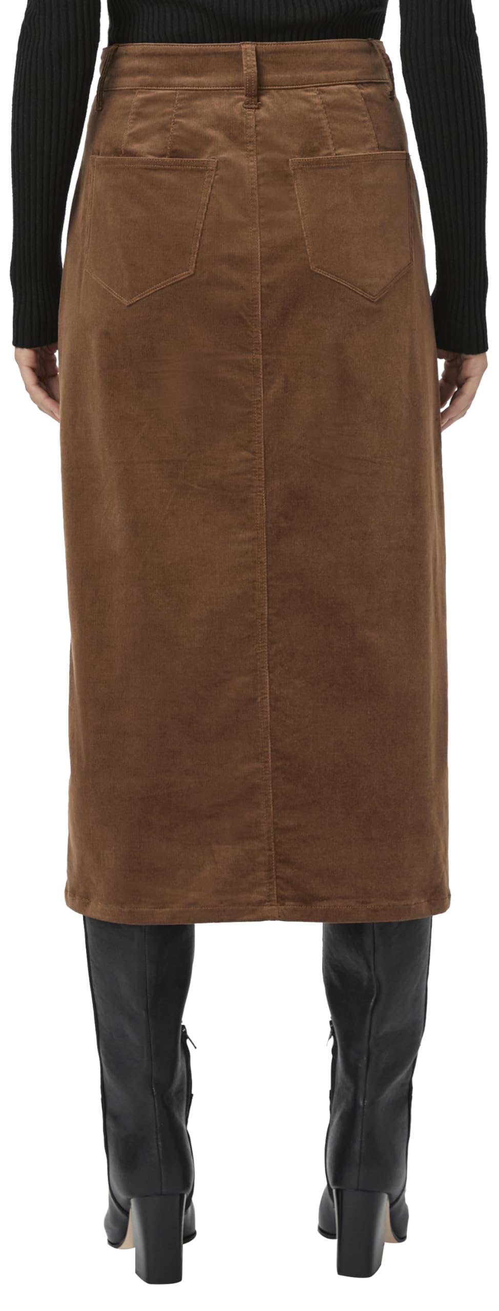 PAIGE Women's Meadow Midi Skirt - Flowy A-Line Skirt with Pockets for Spring & Summer | Perfect for Office, Brunch & Date Nights