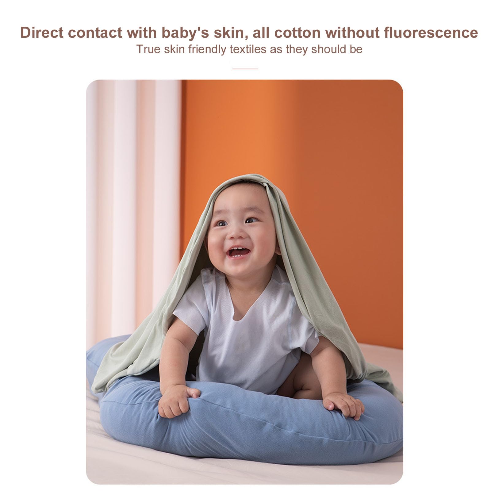 **Ergonomic Baby Nest Bed & Lounger - Soft Cotton Cushion for Newborns, Easy to Clean, Portable & Safe (Green) | Perfect for Co-Sleeping, Nursery, and Travel**