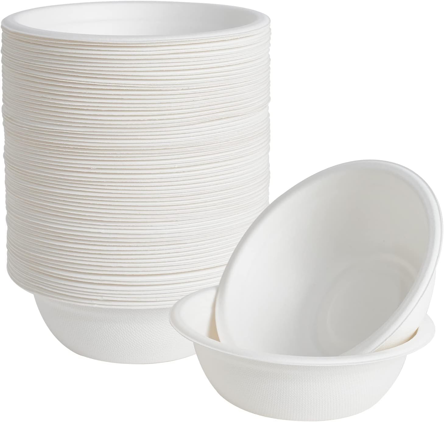 Eco-Friendly 180ml Disposable Paper Bowls - 50 Pack Biodegradable Round White Serving Bowls for Snacks, Dinner, Parties, Weddings & Birthdays | Perfect for Catering, Picnics & Outdoor Events