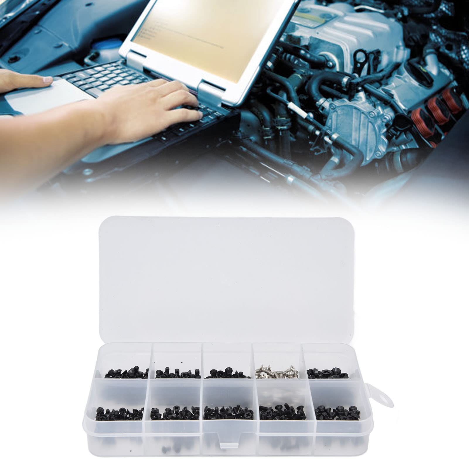 Natudeco 500Pcs Laptop Screw Set - Cross Head Steel Screws for Computer Repair, Electronics Assembly & Maintenance | Perfect for Laptop, PC, Tablet & Device Repairs