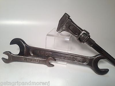 Adjustable Monkey Wrench and Double Open End Wrench Set - Heavy Duty Tools for Plumbing, Automotive & DIY Repairs - Perfect for Home Improvement and Mechanical Work