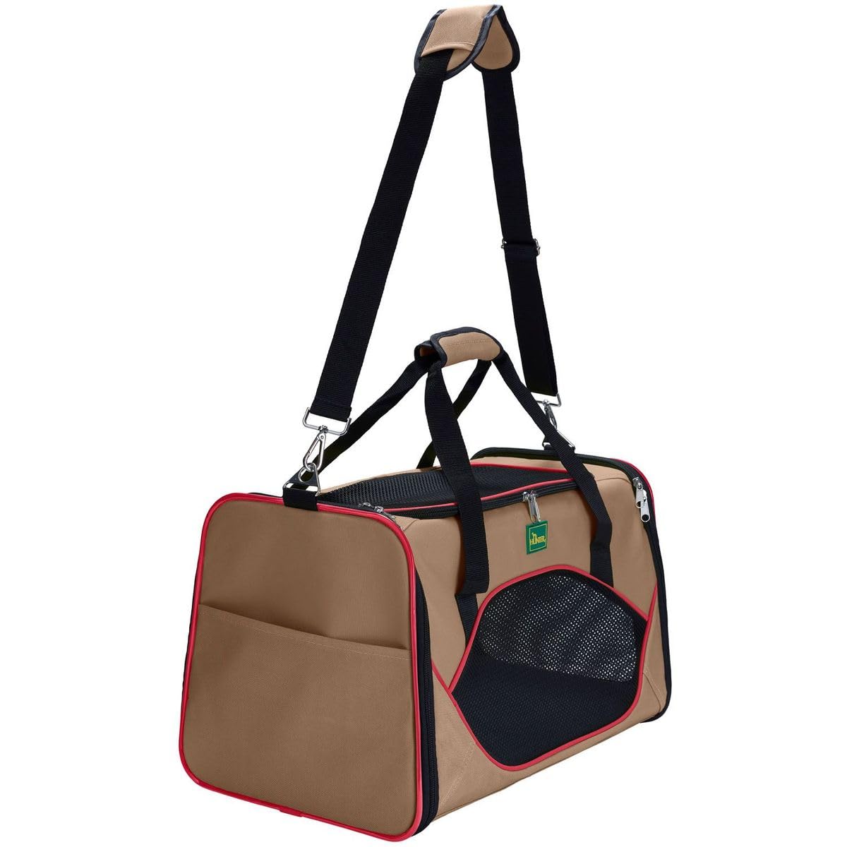 HUNTER Kansas Carry Bag - Durable & Stylish Beige/Red Tote for Women & Men | Perfect for Travel, Gym, Work & Shopping