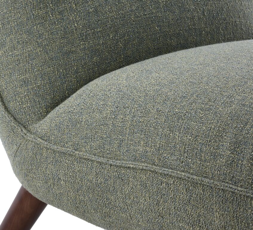 Green Capri Accent Chair - Modern Upholstered Living Room Seating for Home Office & Lounge Decor