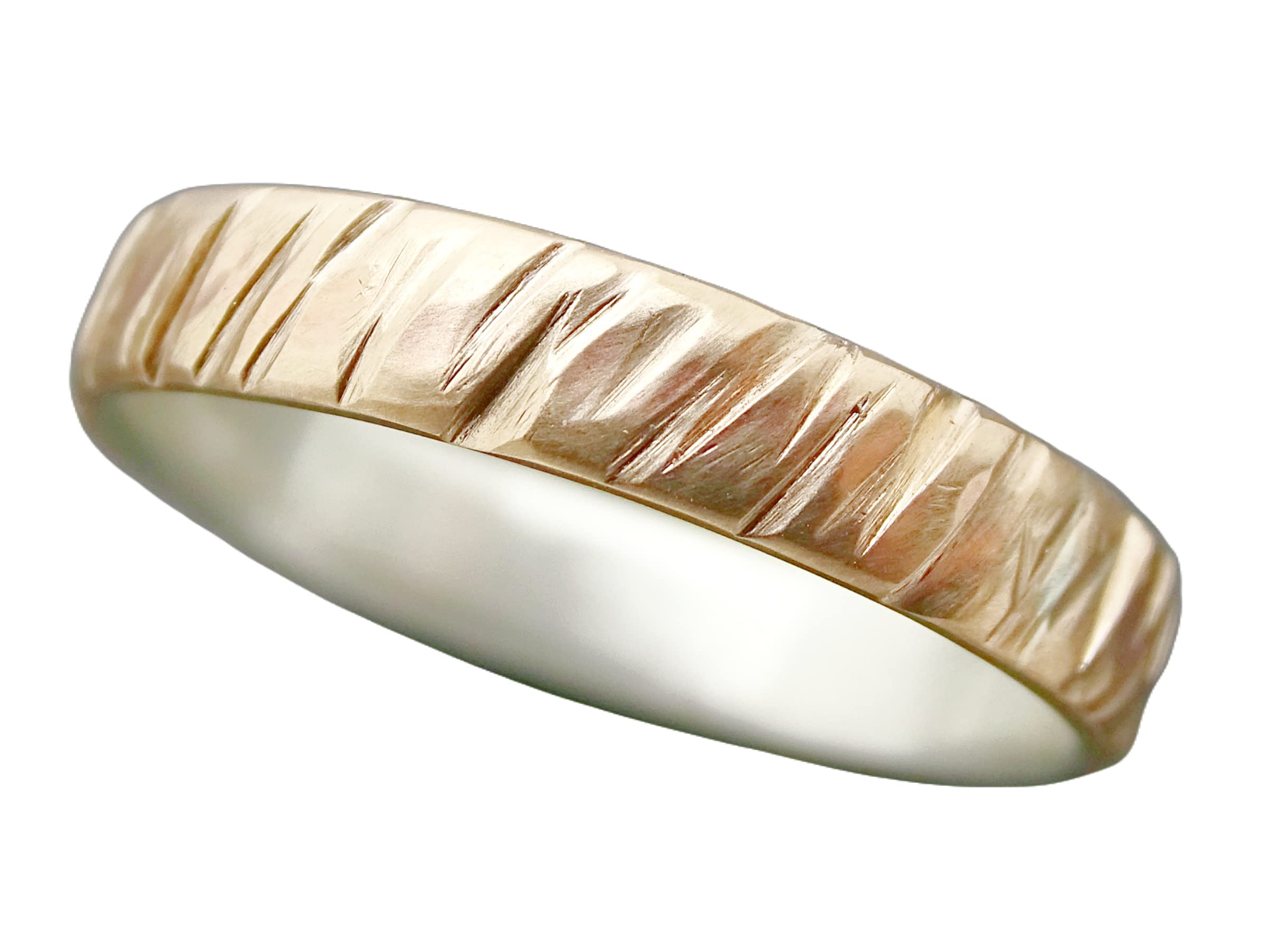Men's Bronze Wedding Band with Tree Bark Texture - Mixed Metal Bronze & Silver Ring for Men, Anniversary Gift for Him, Perfect for Everyday Wear and Special Occasions