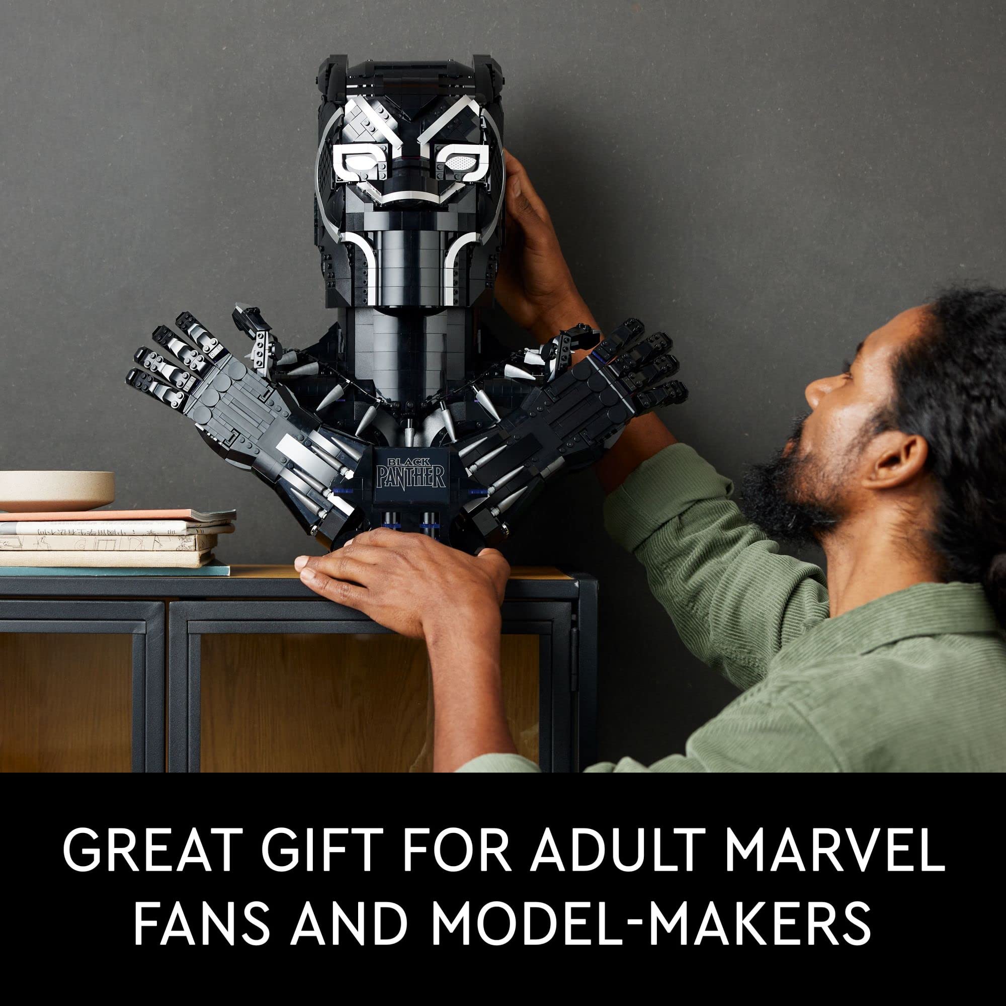 LEGO Marvel Black Panther King T'Challa Building Set 76215 - Wakanda Forever Collectible Superhero Model Kit for Adults & Teens | Avengers Infinity Saga Display Piece | Perfect for Marvel Fans & Collectors
