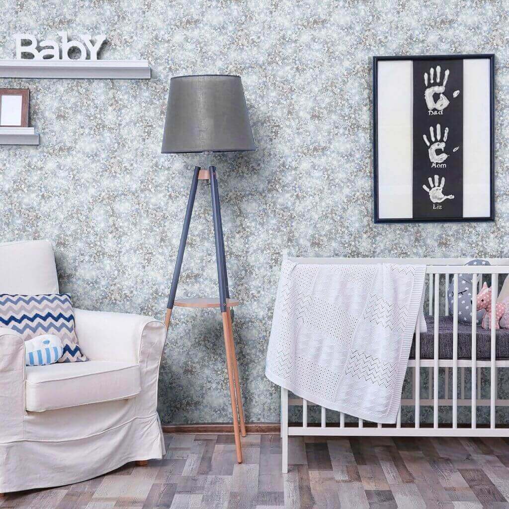 Grey Stars Peel and Stick Removable Wallpaper for Teens - Self-Adhesive Decorative Wall Covering for Bedroom, Dorm, Nursery & Home Decor