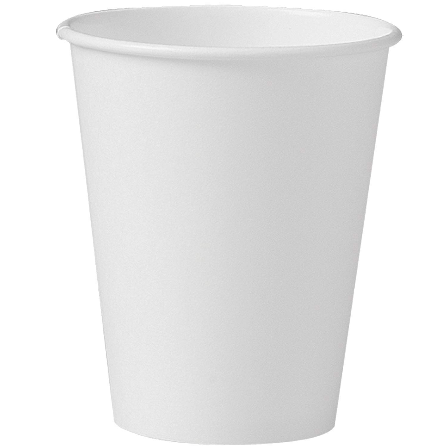 SOLO 378W2050 8oz White Single-Sided Poly Paper Hot Cups - 50 Cups per Bag, 20 Bags per Carton - Perfect for Coffee, Tea, and Hot Beverages in Offices, Cafes, and Events