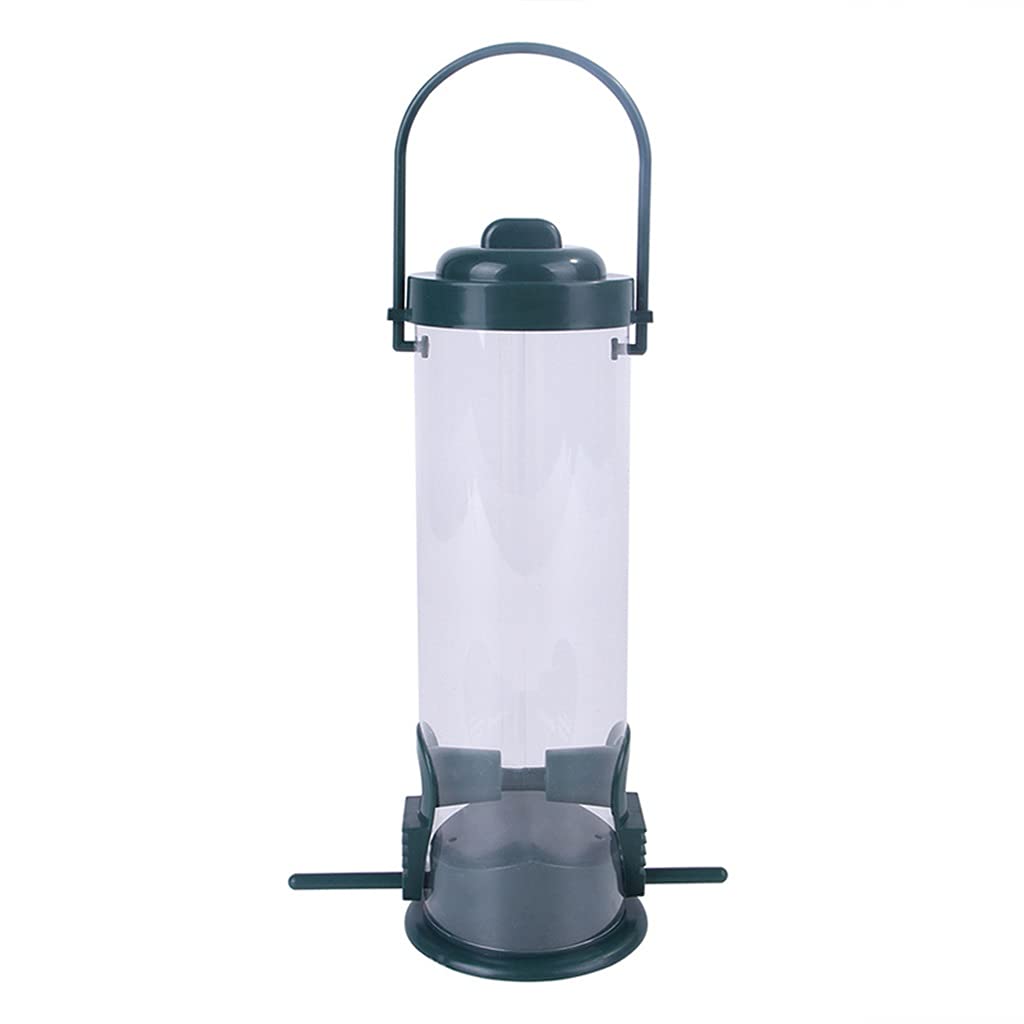 WALNUTA Hanging Bird Feeder - Plastic Outdoor Bird Food Dispenser for Garden & Tree Decoration (Gray, One Size) - Perfect for Attracting Wild Birds to Your Backyard & Patio