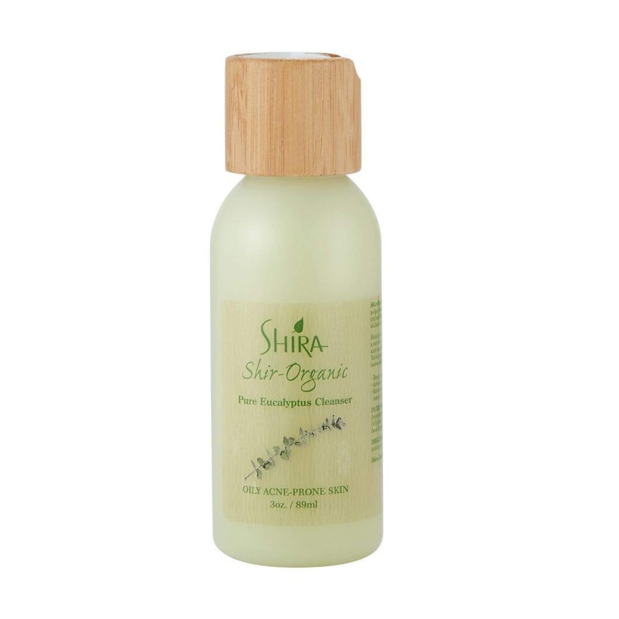 Organic Pure Eucalyptus Facial Cleanser - Hydrating & Antibacterial Acne Treatment for Normal to Oily Skin (89ml) - Gentle Daily Face Wash for Clear, Balanced Skin at Home or Travel