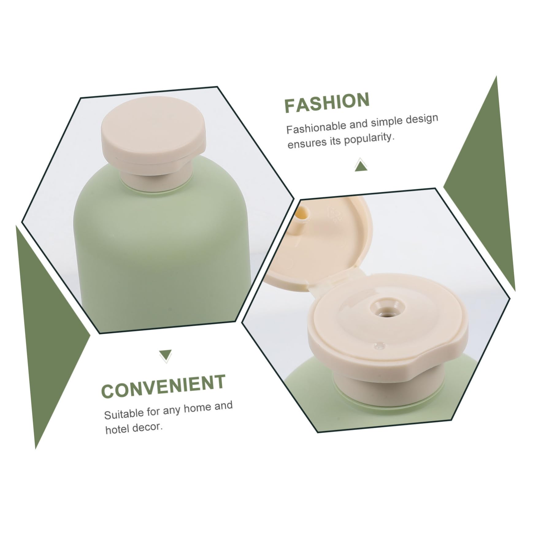 FRCOLOR 2 Pack 300ml Refillable Travel Bottles for Shampoo, Lotion & Toiletries - Leak Proof Squeeze Containers with Dispenser for Airplane, Gym & Vacation Essentials