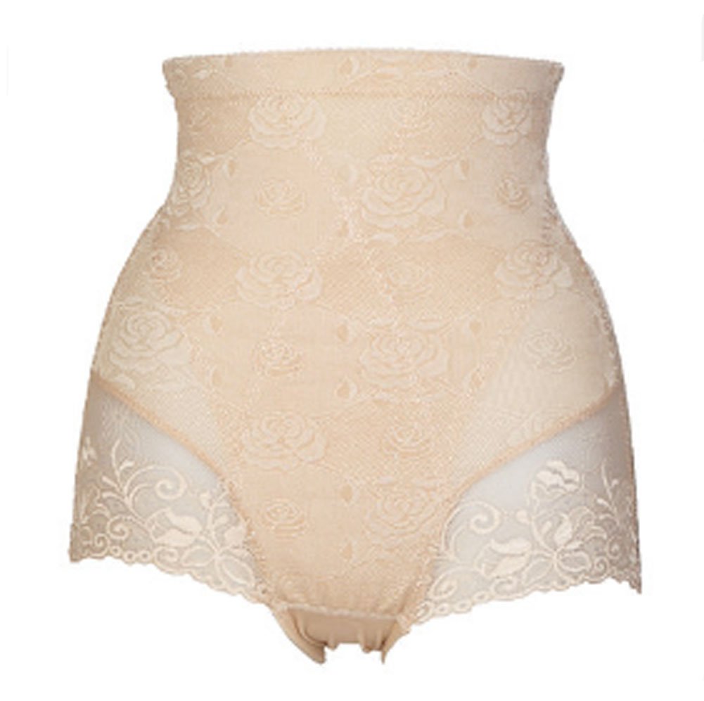 Postpartum High Waist Lace Underwear - Skin Tone Maternity Belly Band Brief for Women (XL) - Comfortable Support for Recovery After Pregnancy & C-Section
