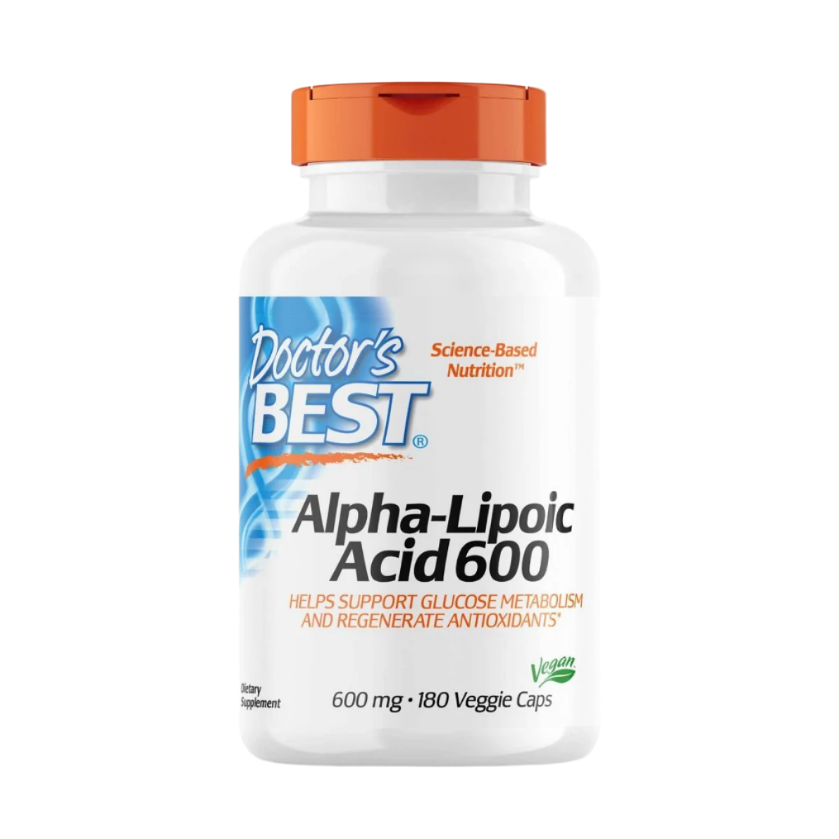 Doctor's Best Alpha Lipoic Acid 600mg - 180 Vegan Capsules | Antioxidant Supplement for Nerve Support & Blood Sugar Balance | Perfect for Daily Wellness & Anti-Aging Routine