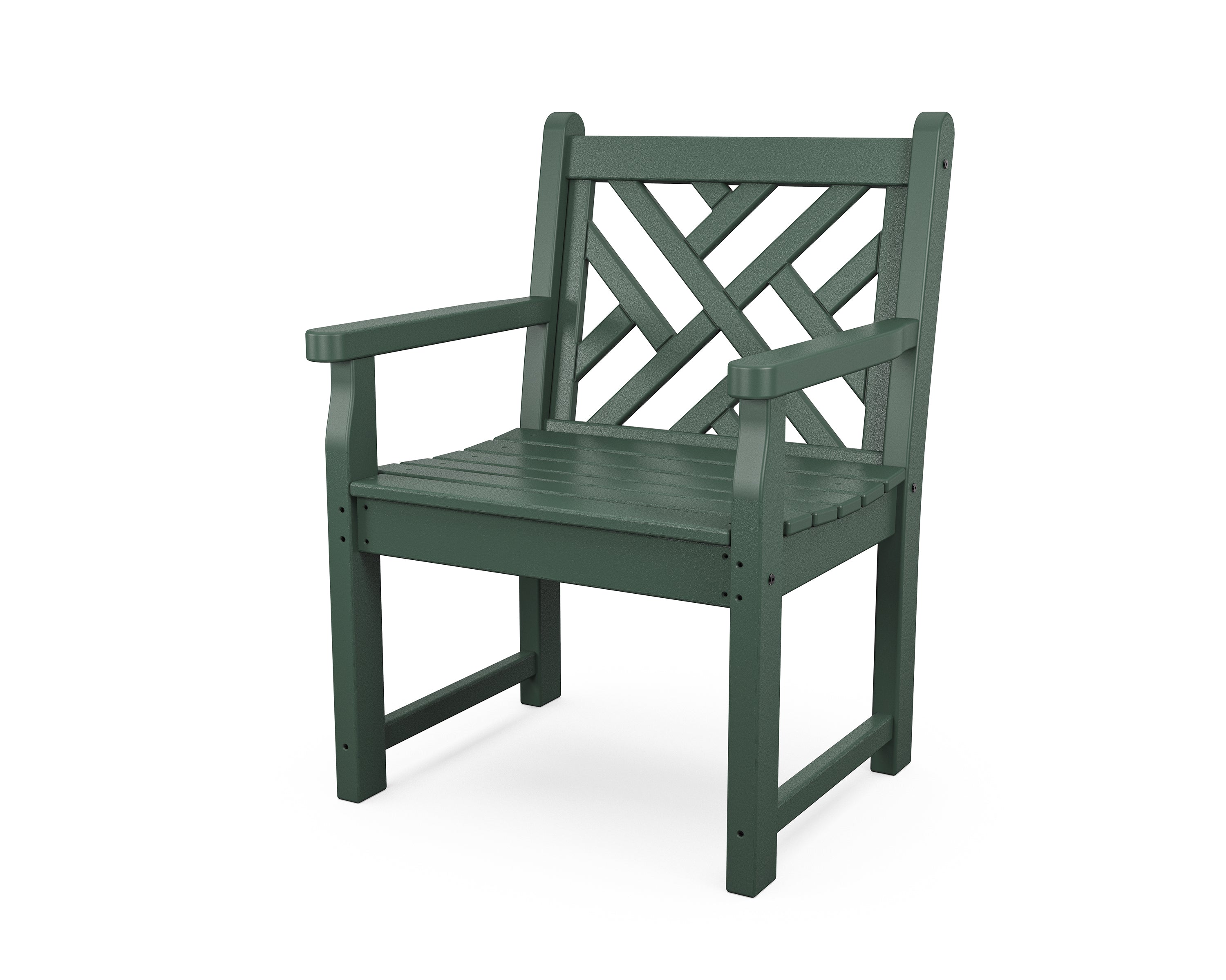 POLYWOOD Chippendale Garden Arm Chair - Weather-Resistant Outdoor Patio Furniture for Backyard, Poolside, and Porch Use
