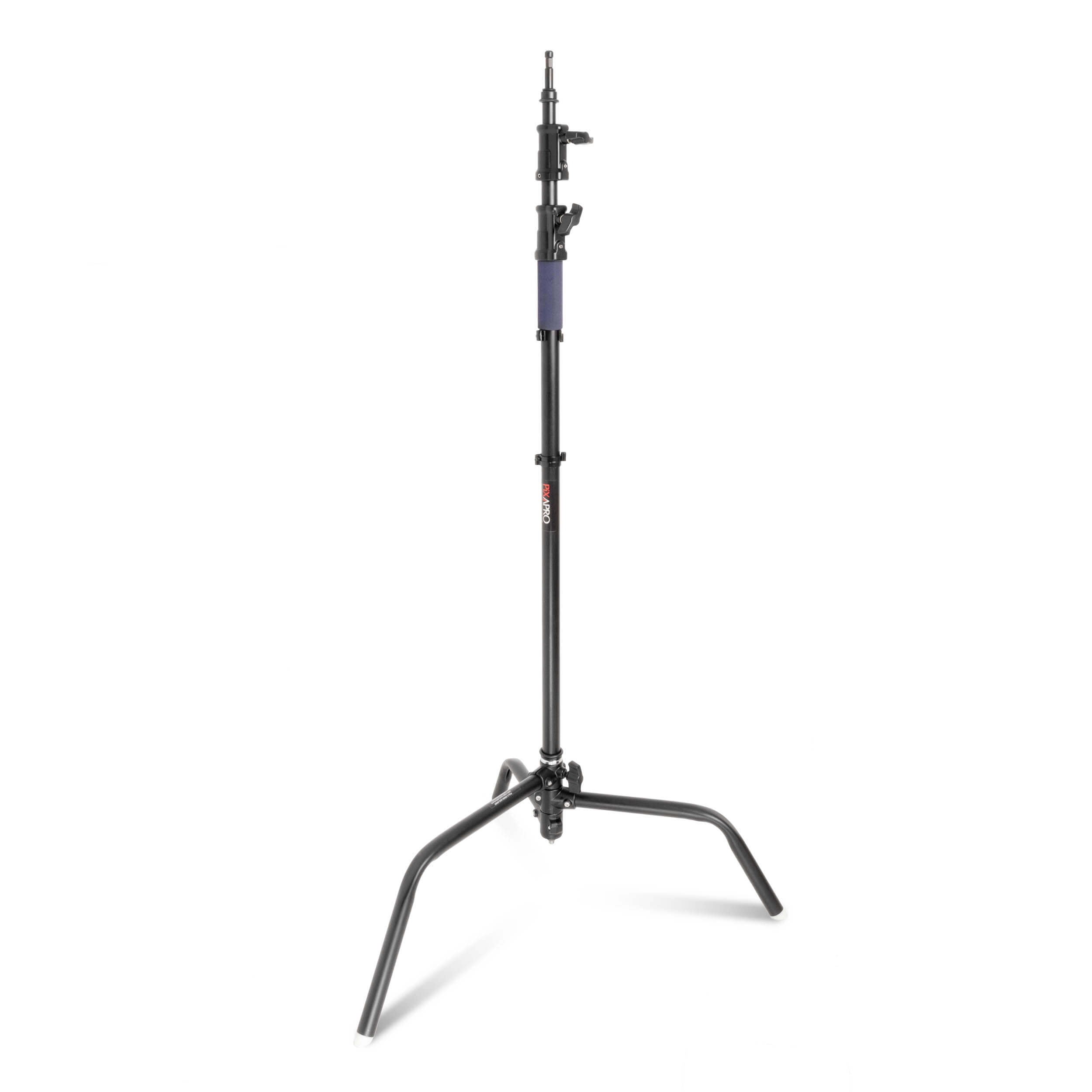 Professional C Stand with Detachable Turtle Base Grip & Arm Set - Matte Black Photography Lighting Stand for Studio, YouTube Videos & Film Production