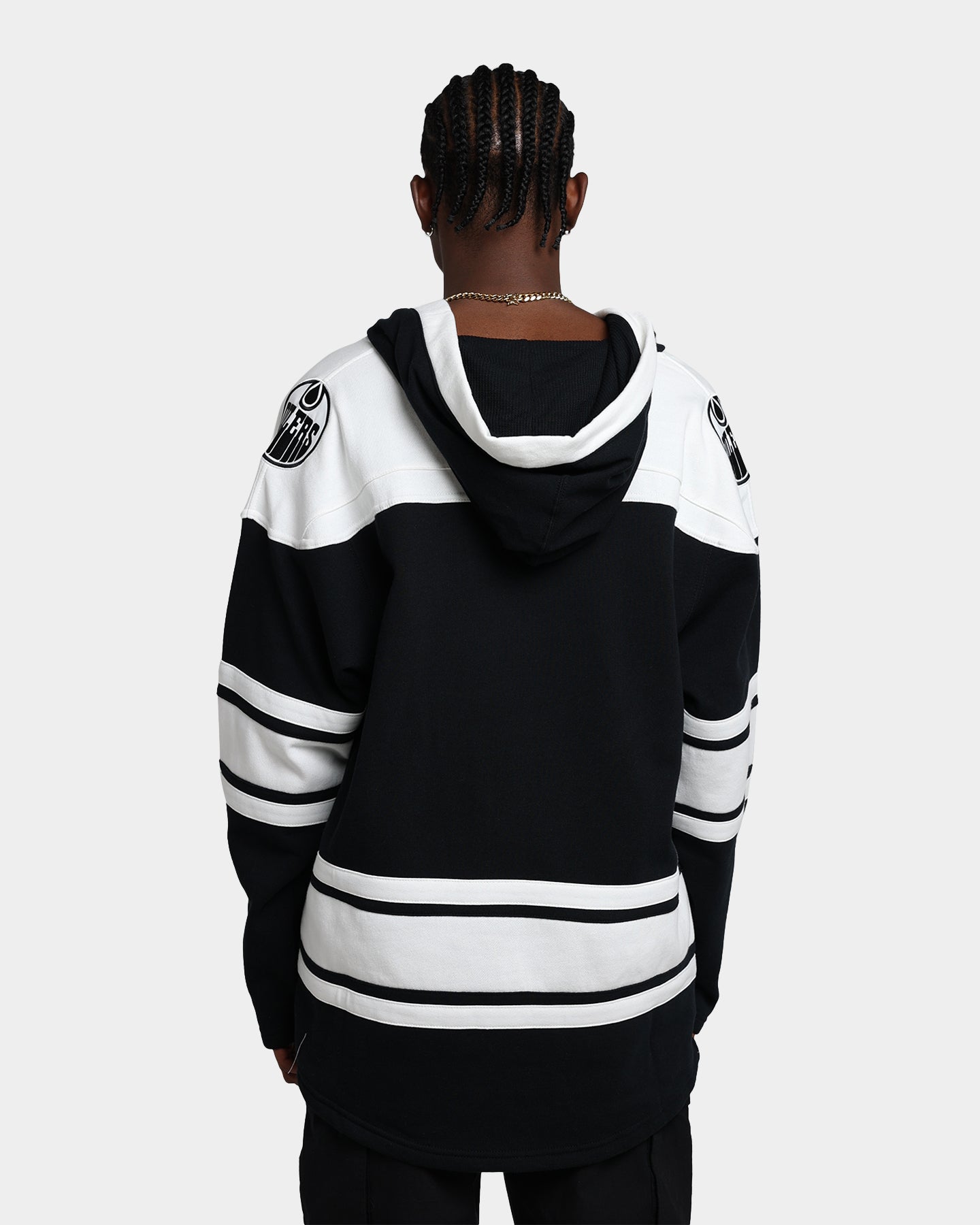 47 Brand Edmonton Oilers Superior Lacer Hoodie - Jet Black NHL Hockey Fan Apparel for Men & Women - Perfect for Game Day, Tailgating, and Casual Wear