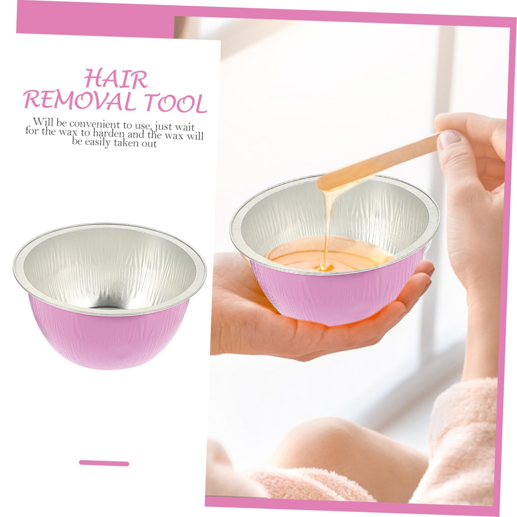 iPetboom 10-Pack Pink Aluminum Foil Wax Melting Bowls - Reusable Wax Containers for Hair Removal, Candles, Beeswax & DIY Crafts | Perfect for Home Spa, Salon & Beauty Treatments