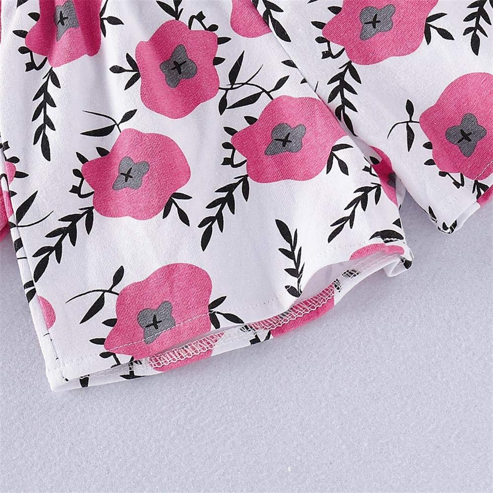 Hipea Toddler Girl Floral Outfits - Sleeveless Tank Top & Shorts Set with Headband for Summer | Playtime, Beach & Outdoor Activities