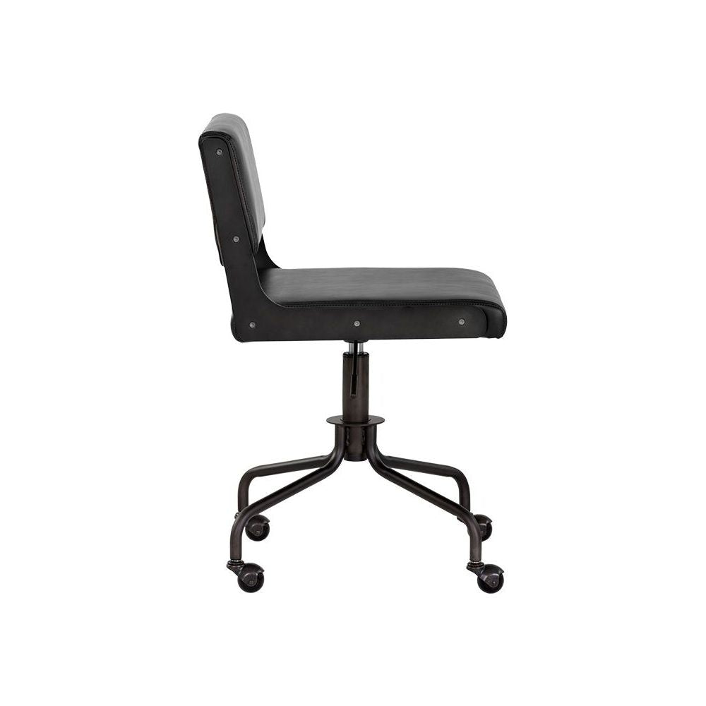 Davis Office Chair - Black Onyx Ergonomic Desk Chair with Adjustable Height & Lumbar Support - Perfect for Home Office, Gaming & Workspace