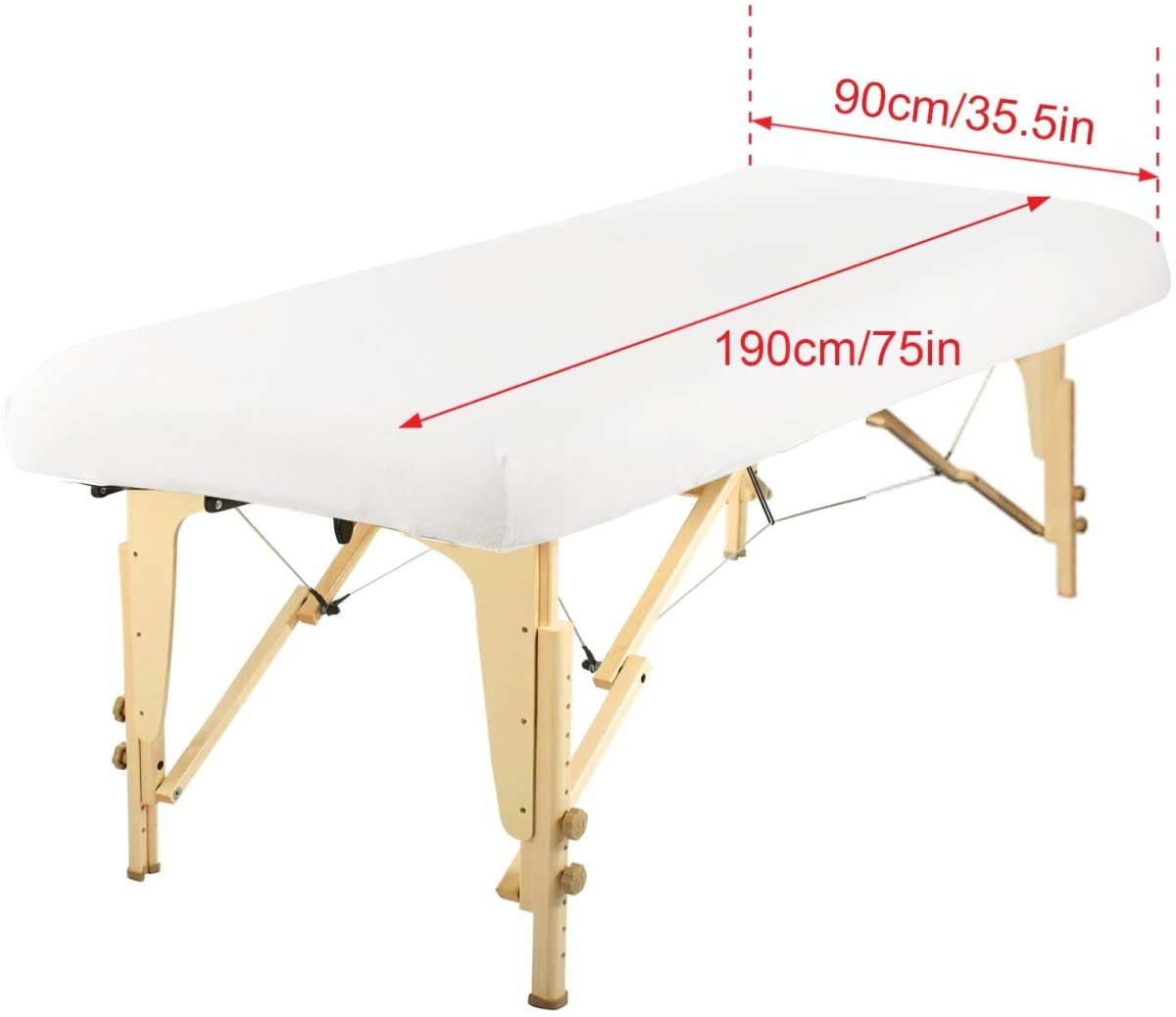 Premium Poly-Cotton Massage Table Fitted Sheet - Waterproof, Wrinkle-Resistant, Hypoallergenic - Perfect for Spa, Chiropractic, and Physical Therapy Clinics