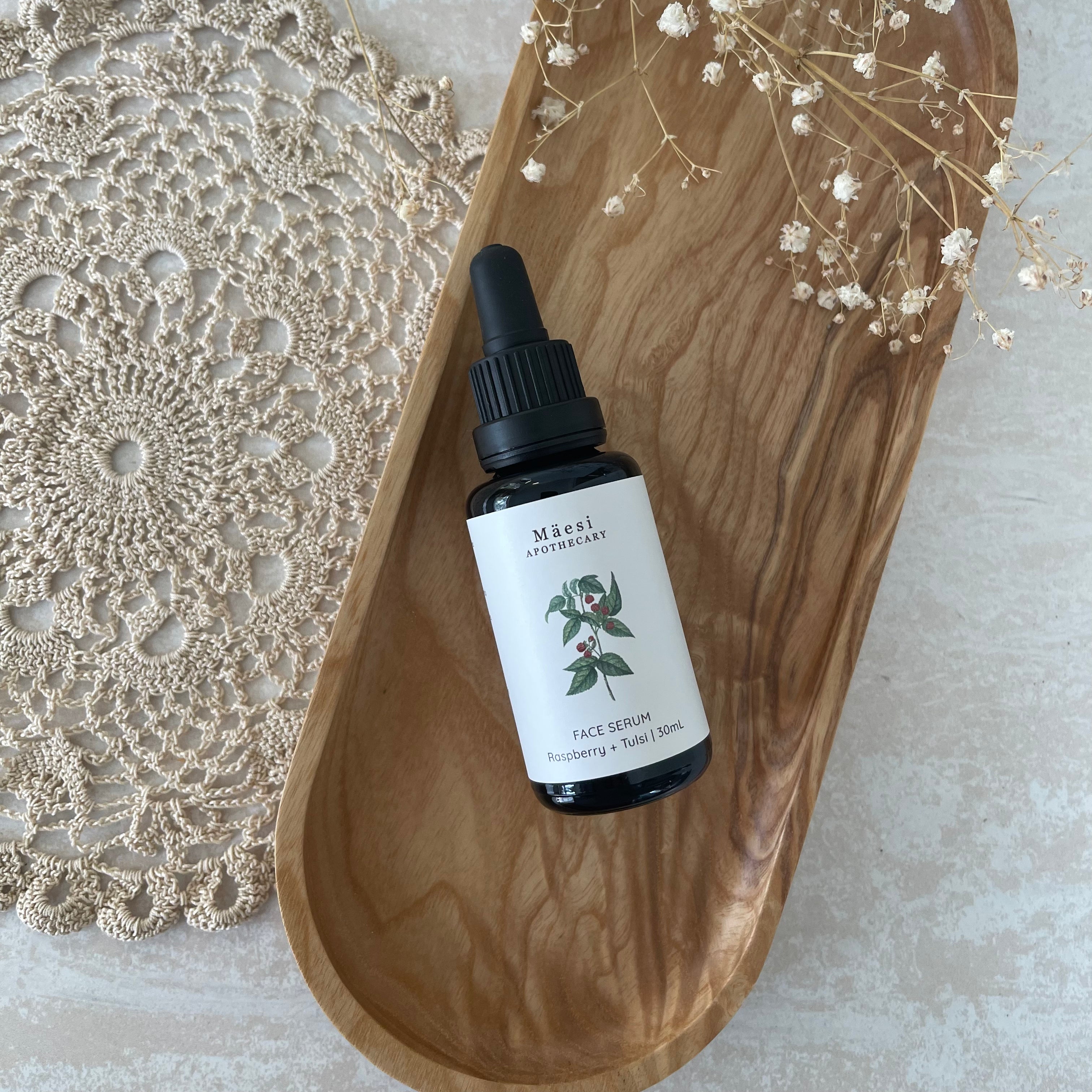 Best Soothing Face Serum with Raspberry & Tulsi Extract - Hydrating & Calming for Sensitive Skin | Perfect for Daily Skincare & Post-Sun Care