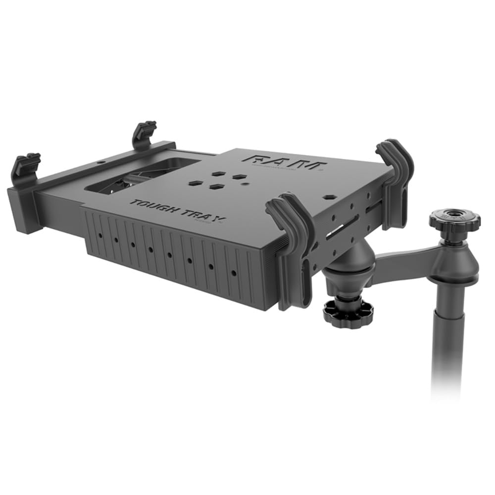 RAM Mounts No-Drill Laptop Mount RAM-VB-129-SW1 | Universal Fit for Mercedes Sprinter Van, Dodge Charger & More | Secure Setup for Work & Travel