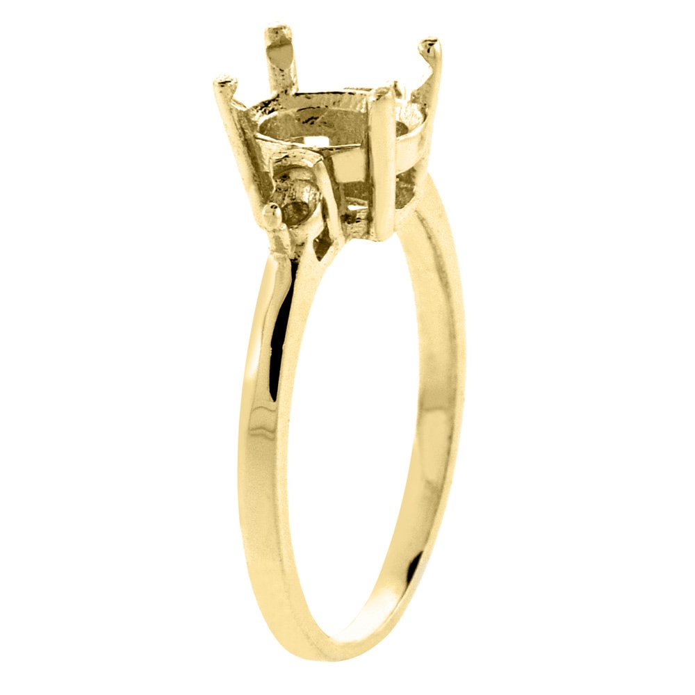 14K Gold Ceylon Sapphire Ring 9x7mm - Oval Yellow Sapphire for Engagement