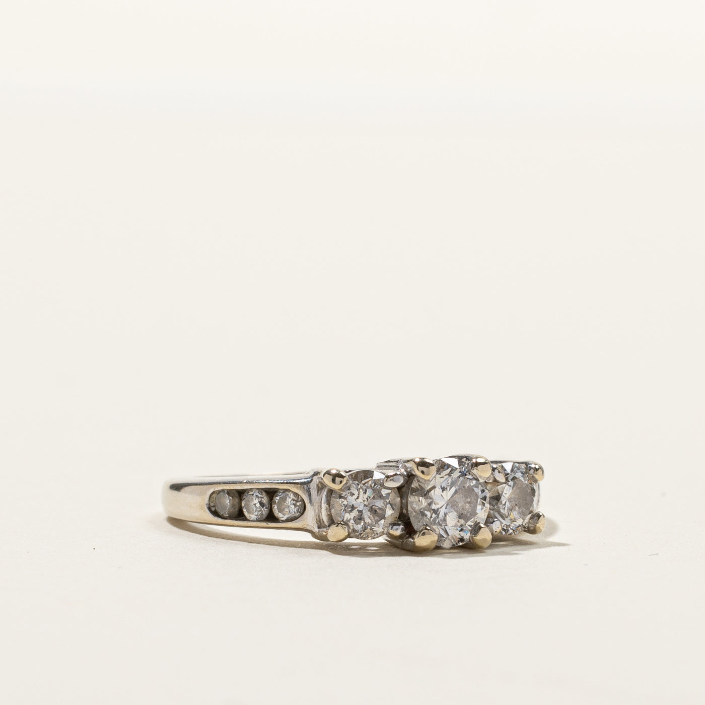 0.84ctw Three Stone Diamond Engagement Ring - Size 6.25 - Ideal for Proposals, Anniversaries & Special Occasions