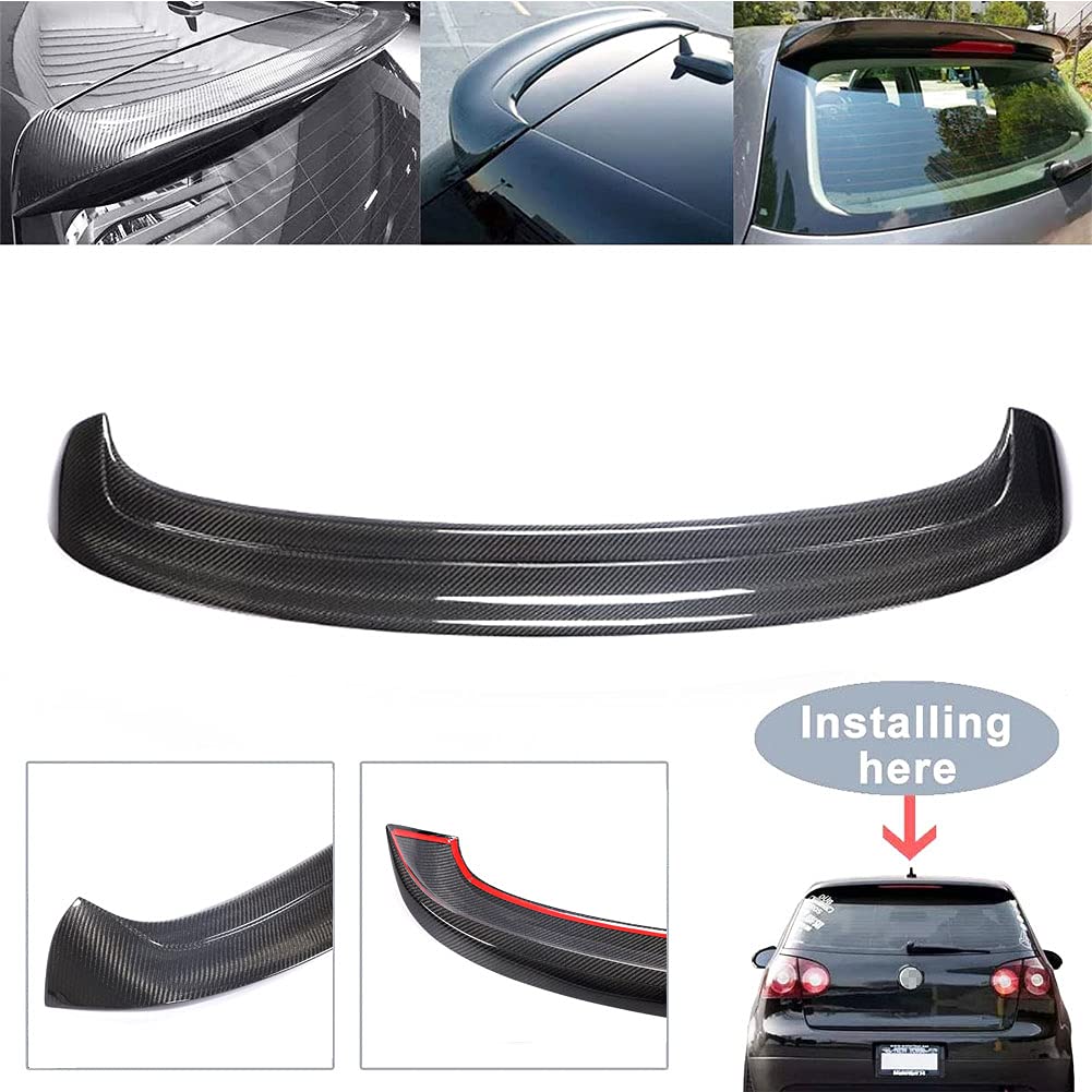 MCARCAR Carbon Fiber Rear Trunk Spoiler Wing for Volkswagen VW Golf 5 MK5 GTI & R32 Hatchback (2005-2009) - High Kick Lip Style - Enhances Aerodynamics & Sporty Look - Perfect for Car Enthusiasts & Performance Upgrades