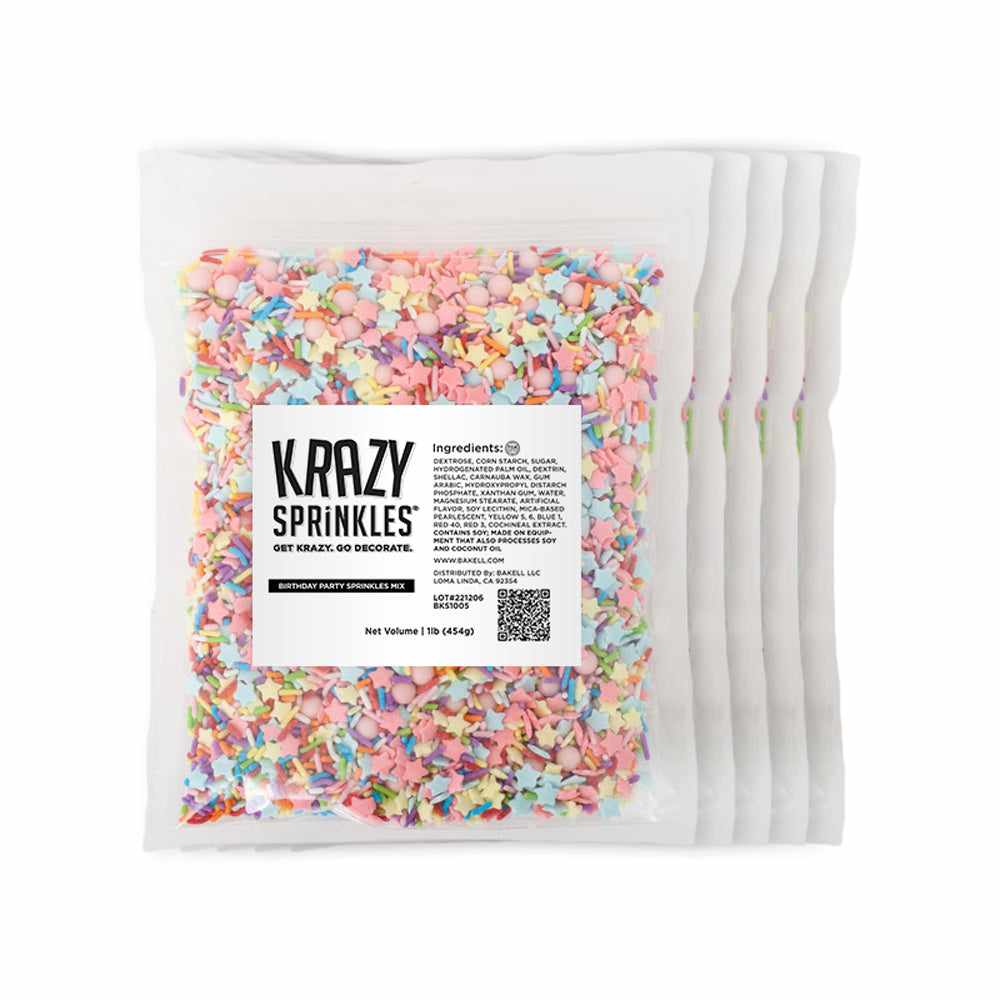 Colorful Birthday Party Sprinkles Mix - Edible Confetti for Cakes, Cupcakes & Cookies - Perfect for Birthday Celebrations, Baby Showers & Special Occasions